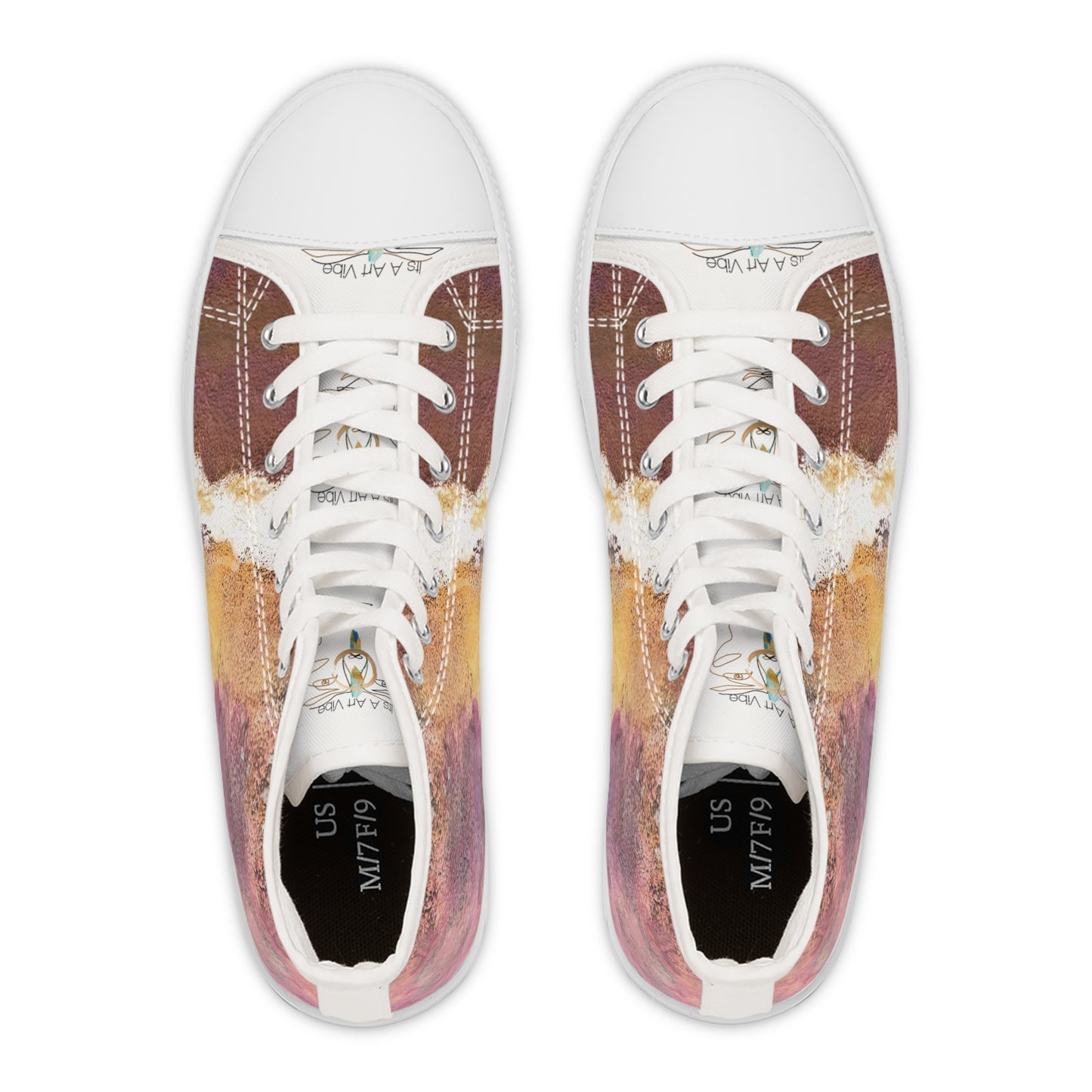 Women's High-Top Sneakers Rustic Pink by Its A Art Vibe