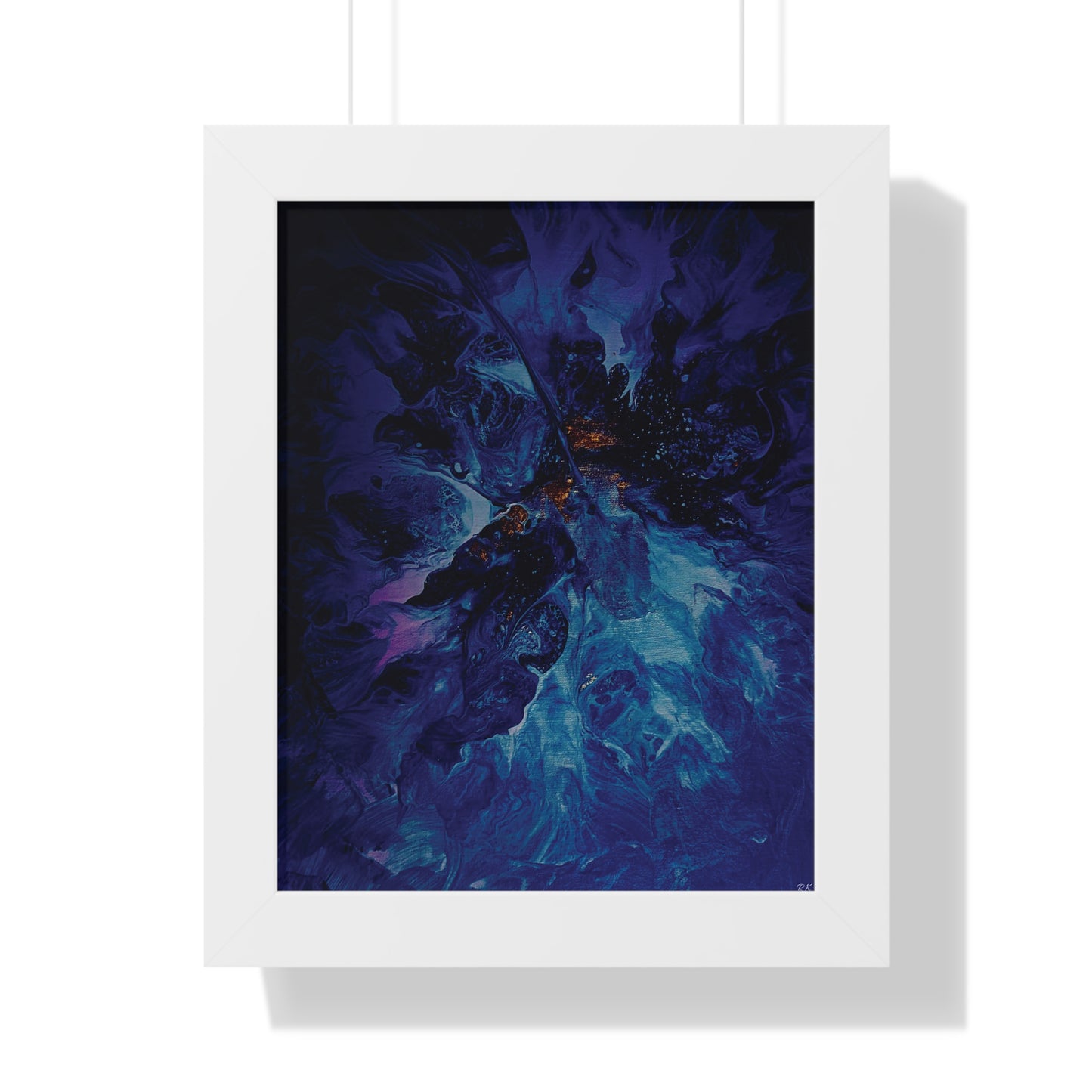 Framed Vertical Poster by Its A Art Vibe Blue Ice