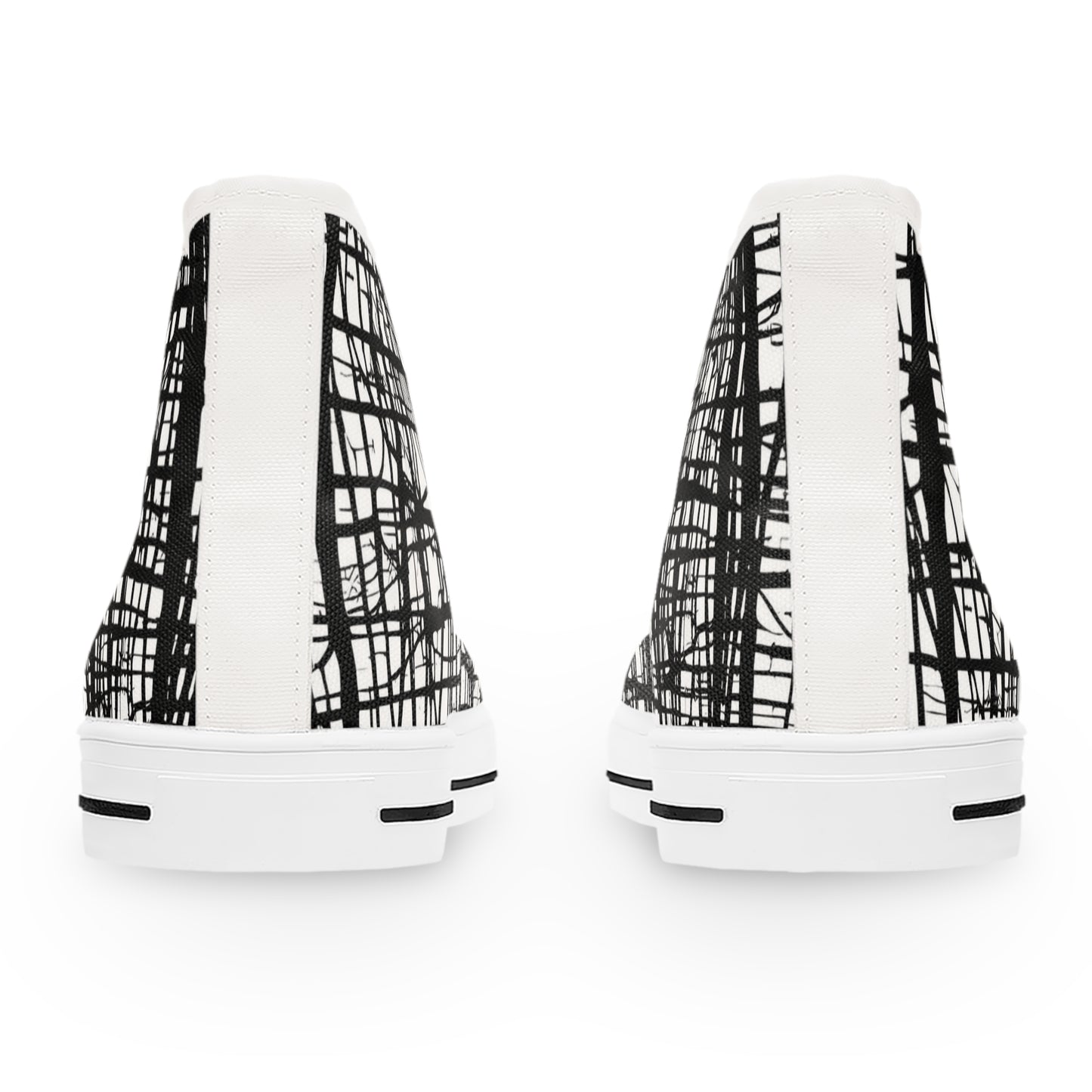 Women's High Top Sneakers Black and White