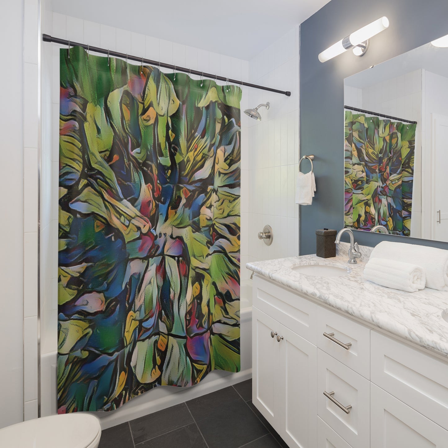 Colorful Abstract Design Shower Curtain