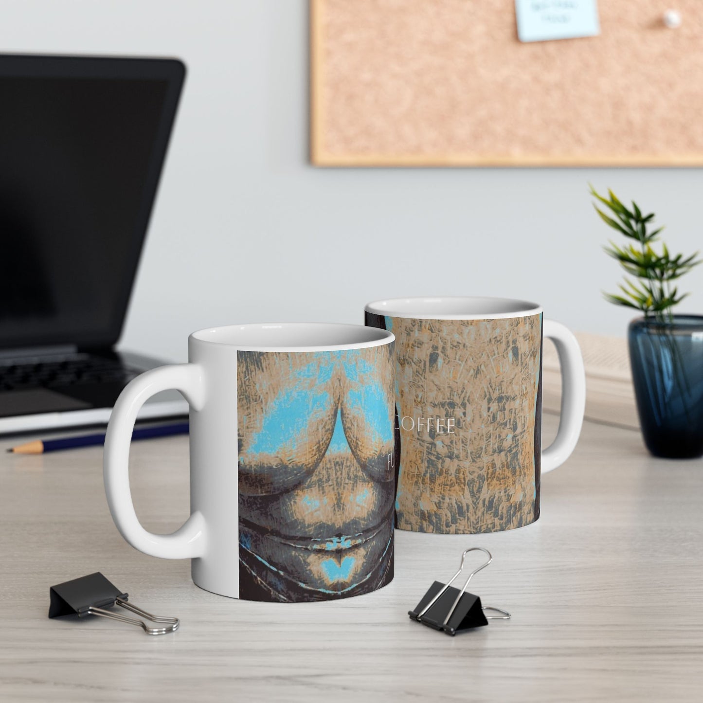 Ceramic Mug - Full Body Cup of Coffee Printed Cup Design by Its A Art Vibe