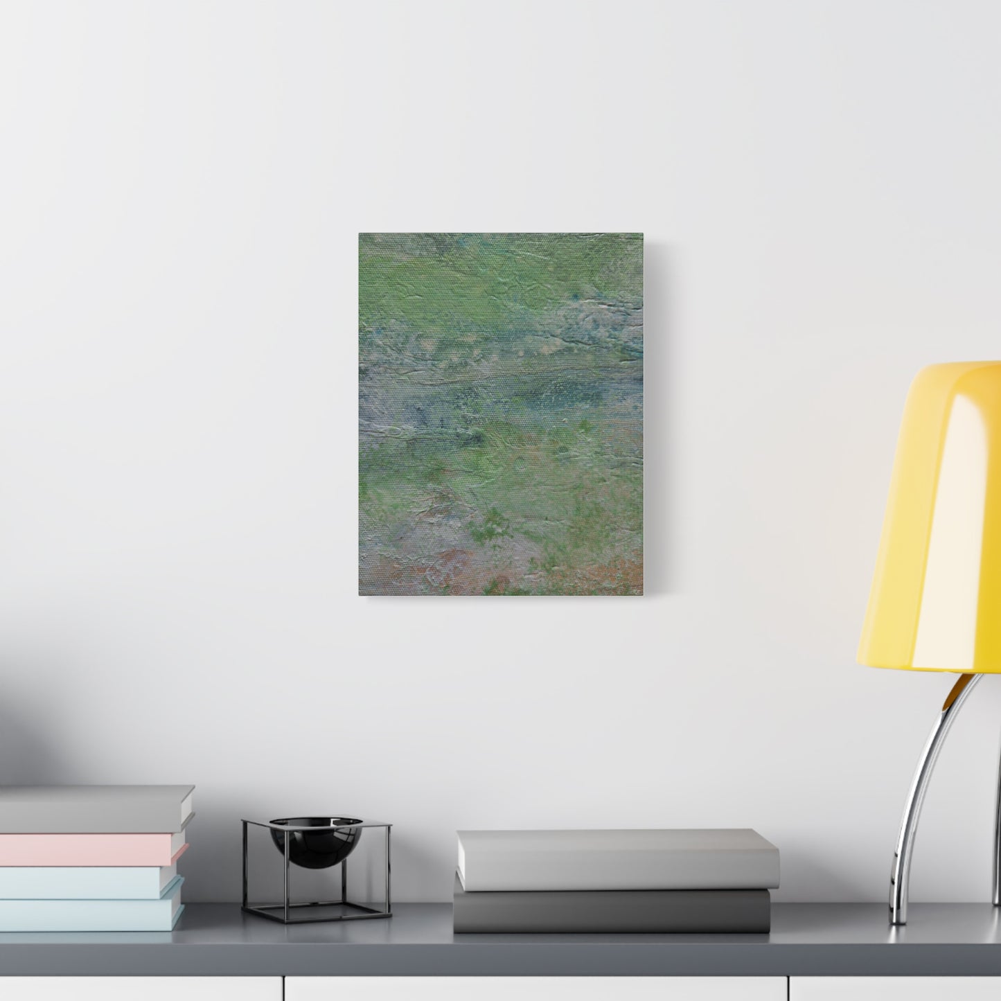 Nature Colors Greens Abstract Original Painting Printed on Canvas Gallery Wrap 1.25"