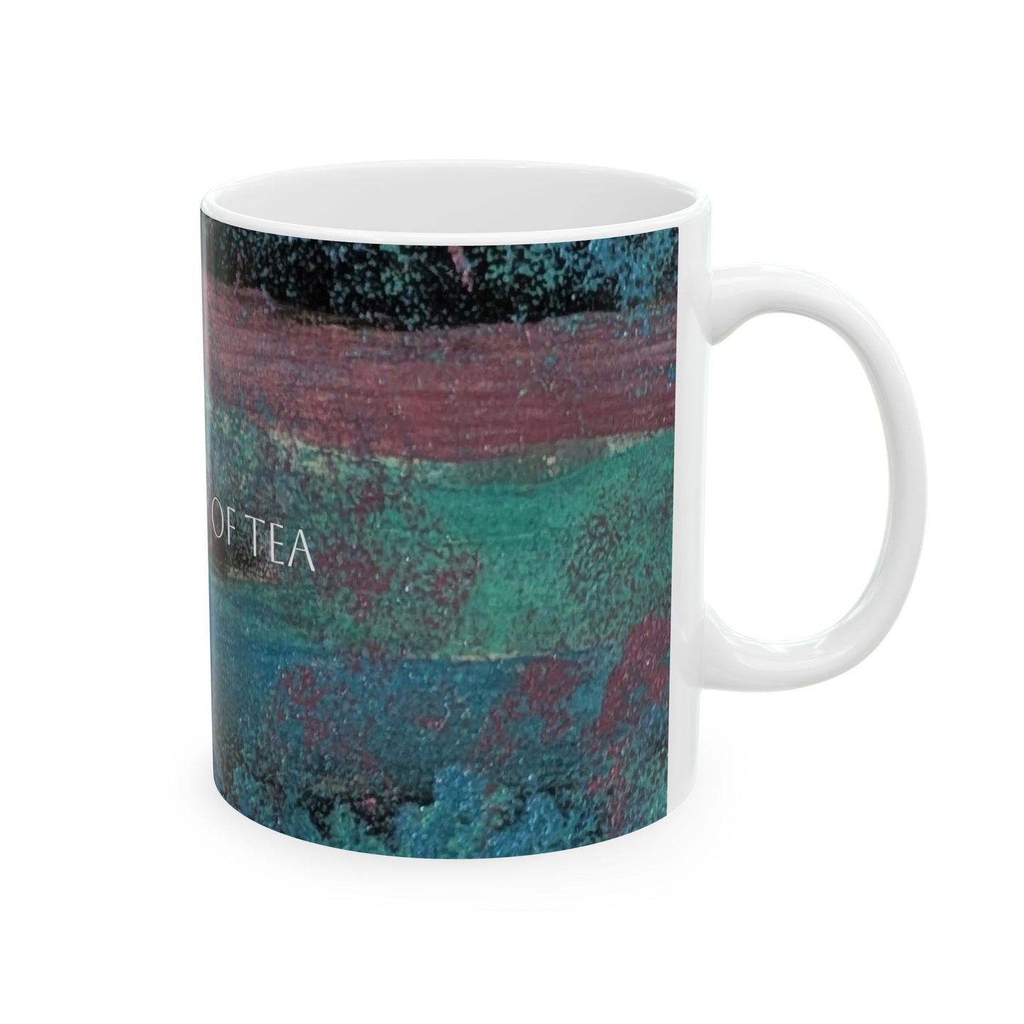 Ceramic Mug - Lovely Cup of Tea Printed Cup Design by Its A Art Vibe (BLUE)