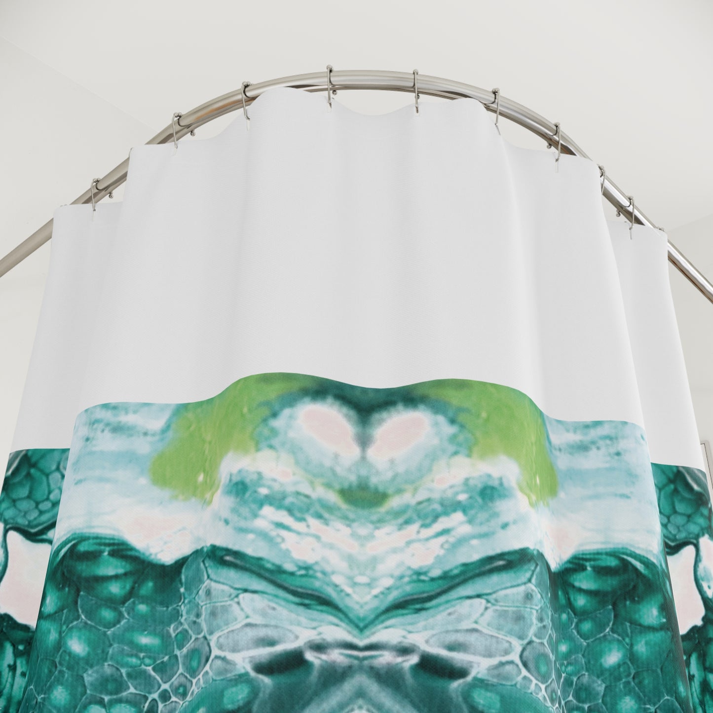 Green Earth Shower Curtain - Durable Polyester Bathroom Decor by Its A Art Vibe