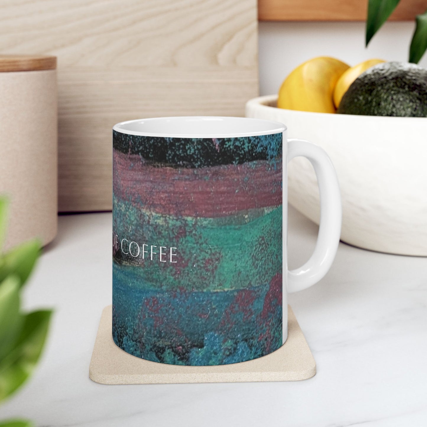 Ceramic Mug - Lovely Cup of Coffee Printed Cup Design by Its A Art Vibe (BLUE)