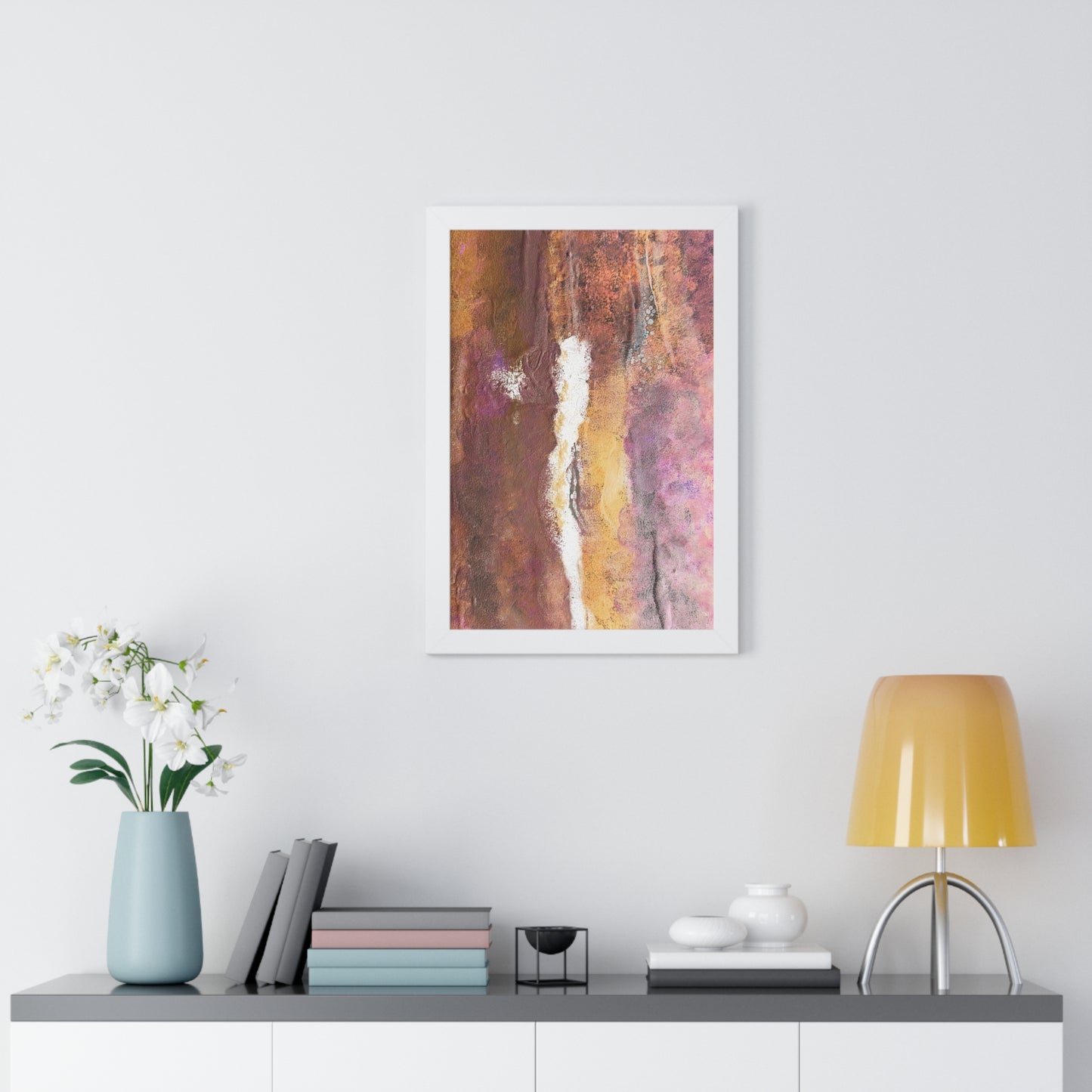 Framed Vertical Poster Rustic Fire by Its A Art Vibe