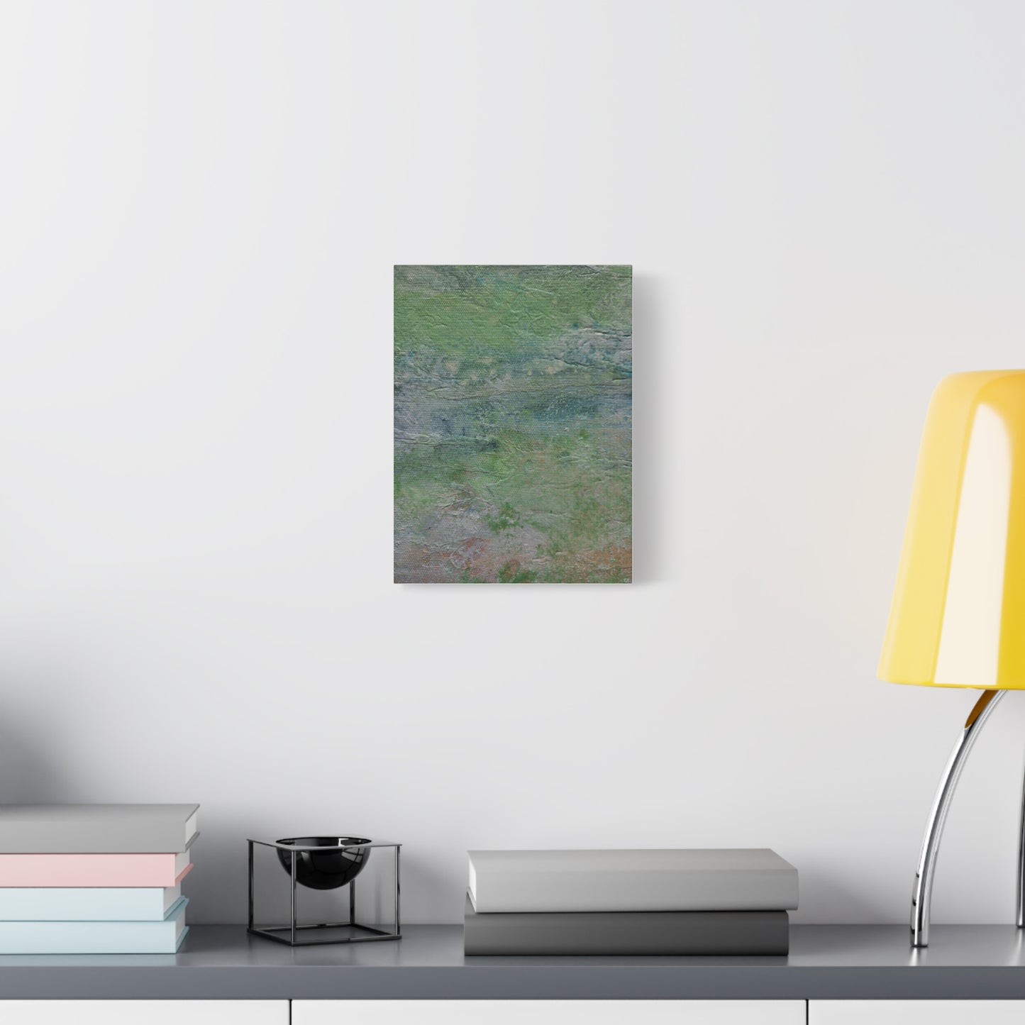 Nature Colors Greens Abstract Original Painting Printed on Canvas Gallery Wrap 1.25"