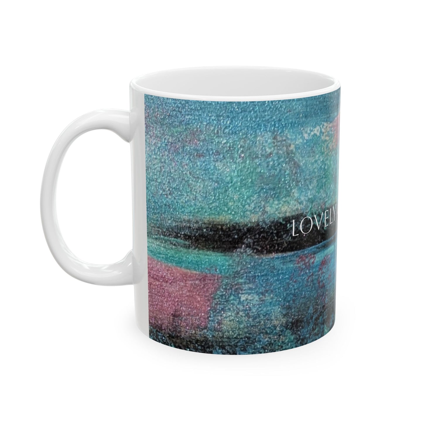 Ceramic Mug - Lovely Cup of Tea Printed Cup Design by Its A Art Vibe (BLUE)