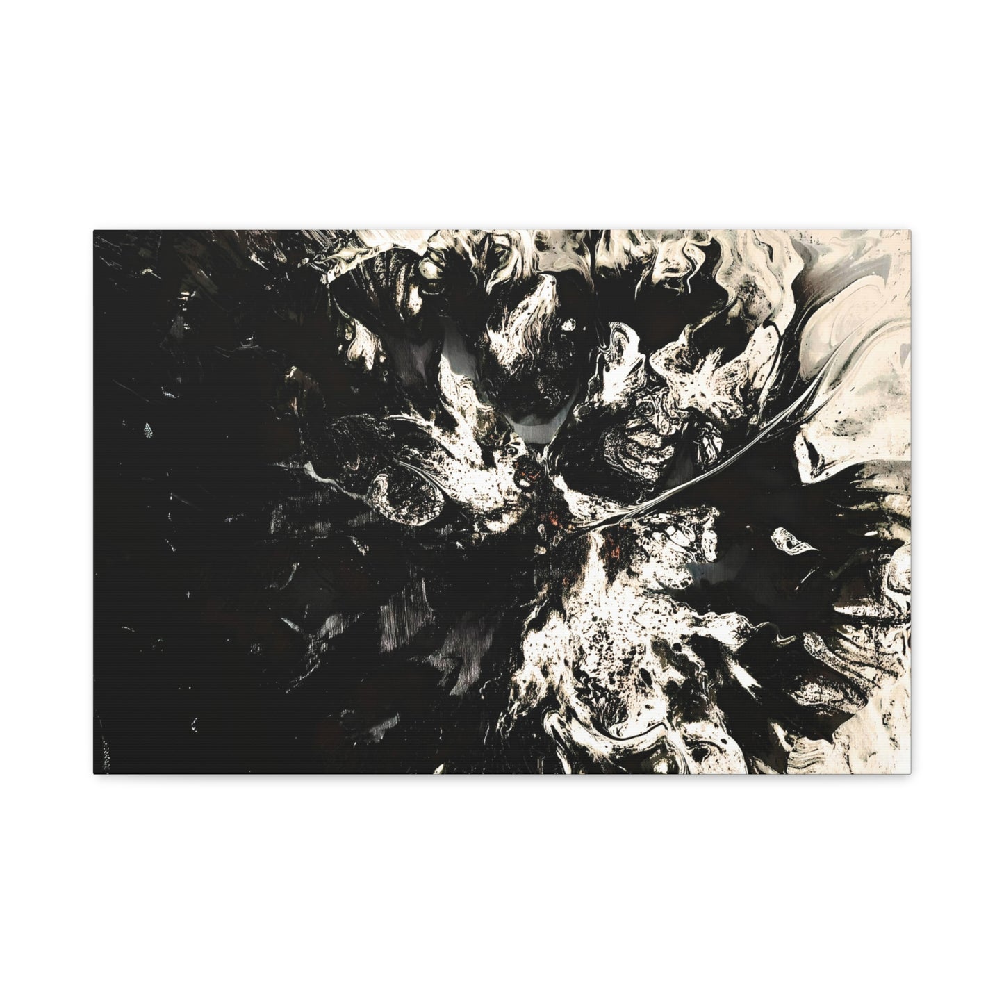 Abstract Black & White Canvas Art - Modern Home Decor