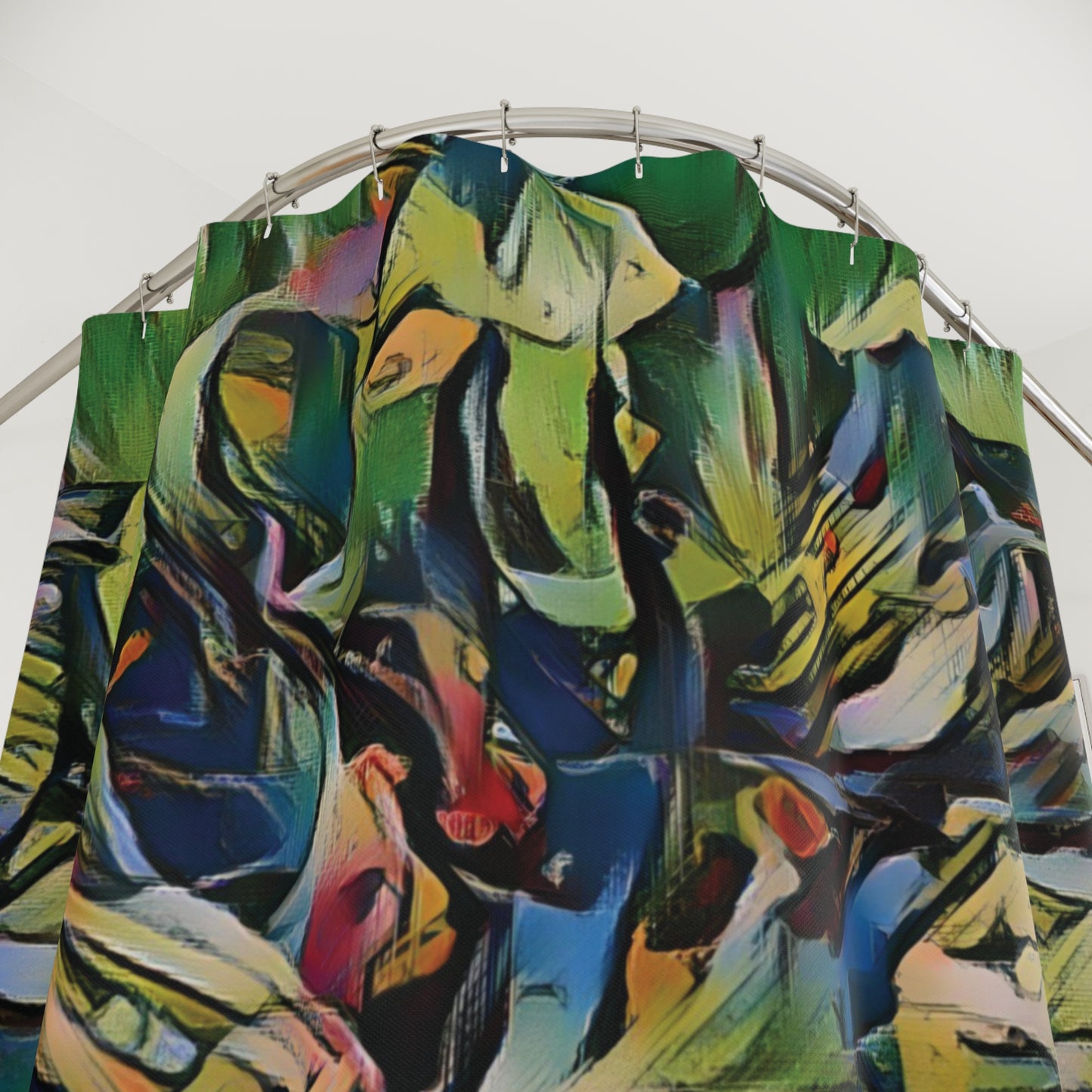 Colorful Abstract Design Shower Curtain