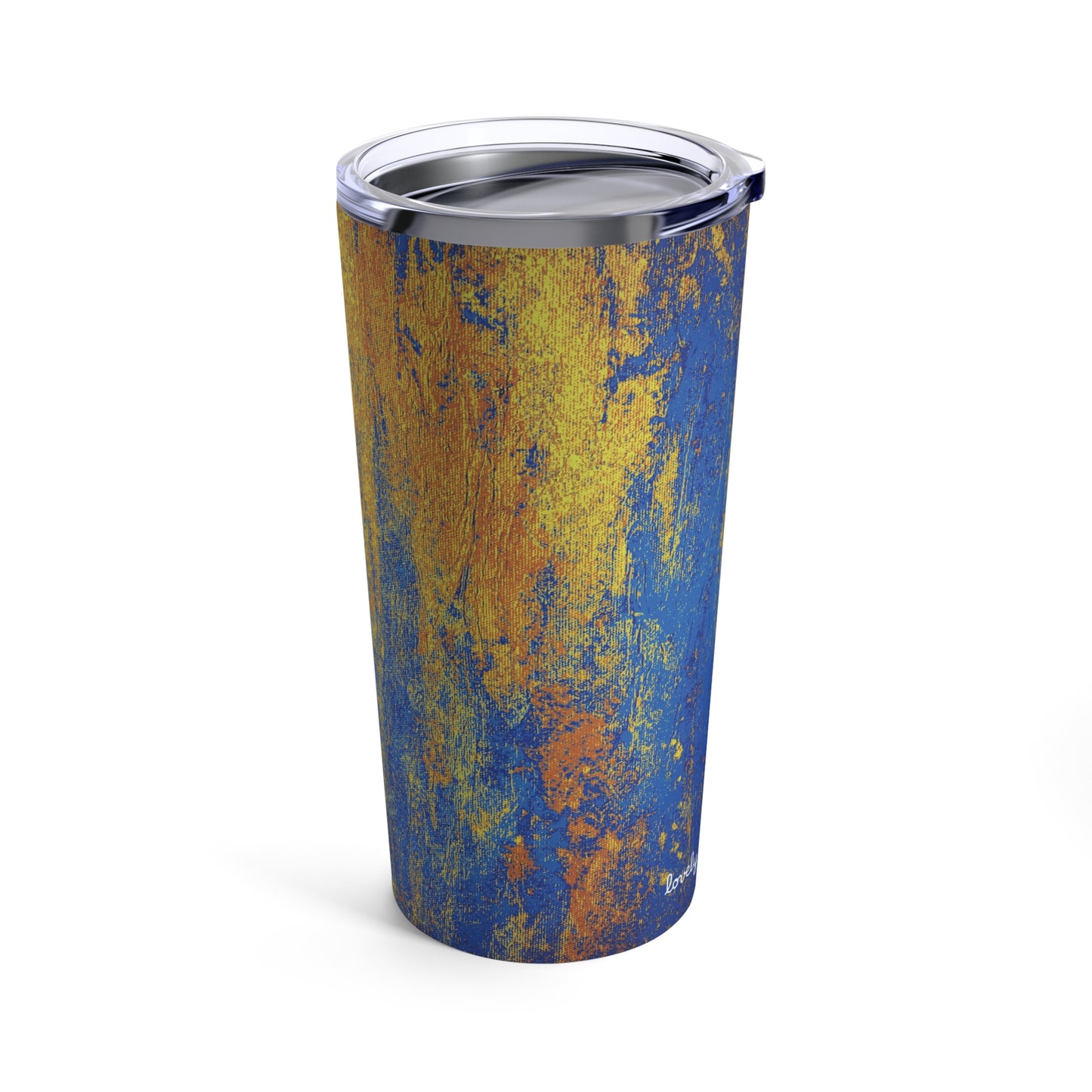Stainless Steel Tumbler 20oz Double-Wall Insulated - Designed by Its A Art Vibe Rustic Blue