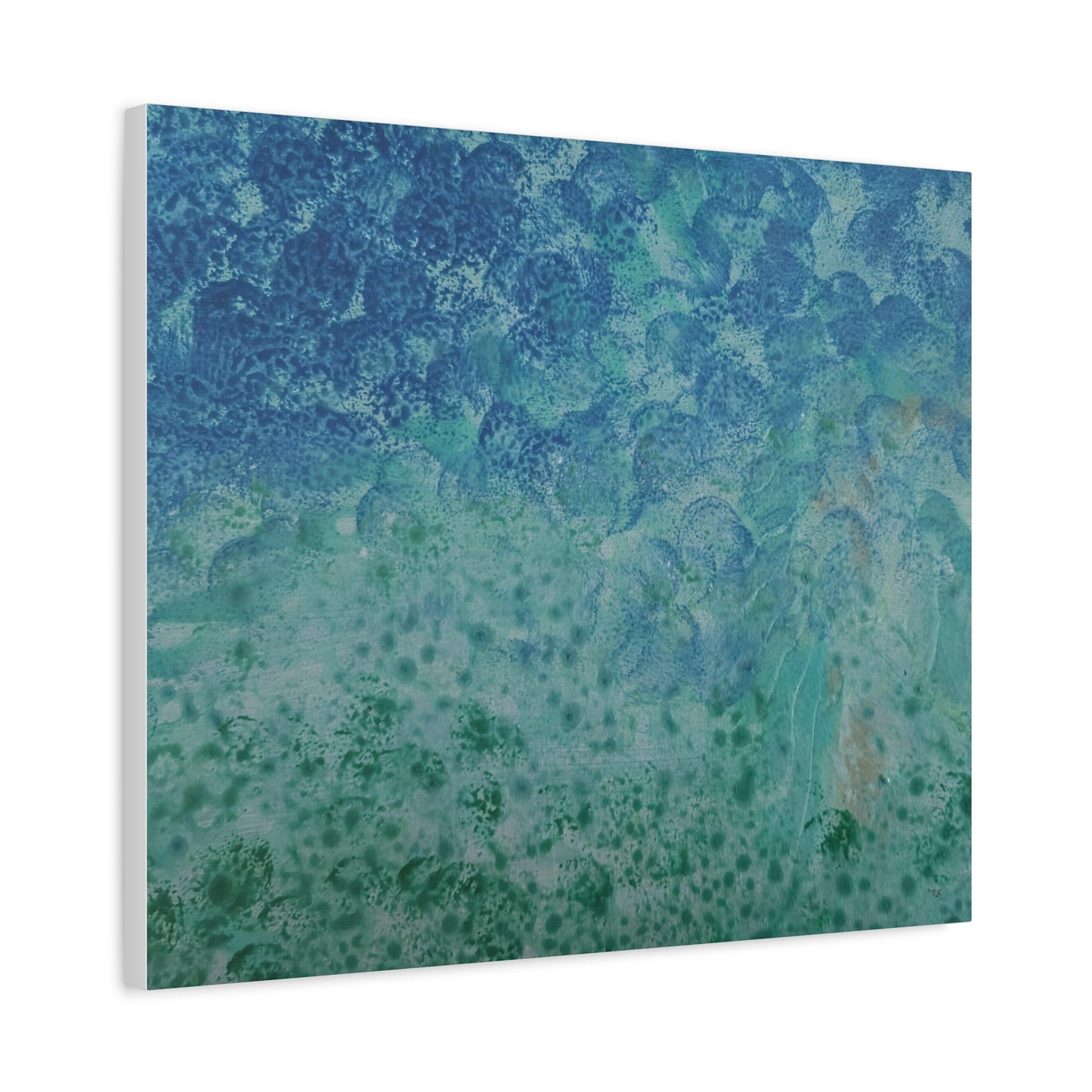 Canvas Gallery Wraps Wall Art To Blue Ocean Floor Is Green by Its A Art Vibe