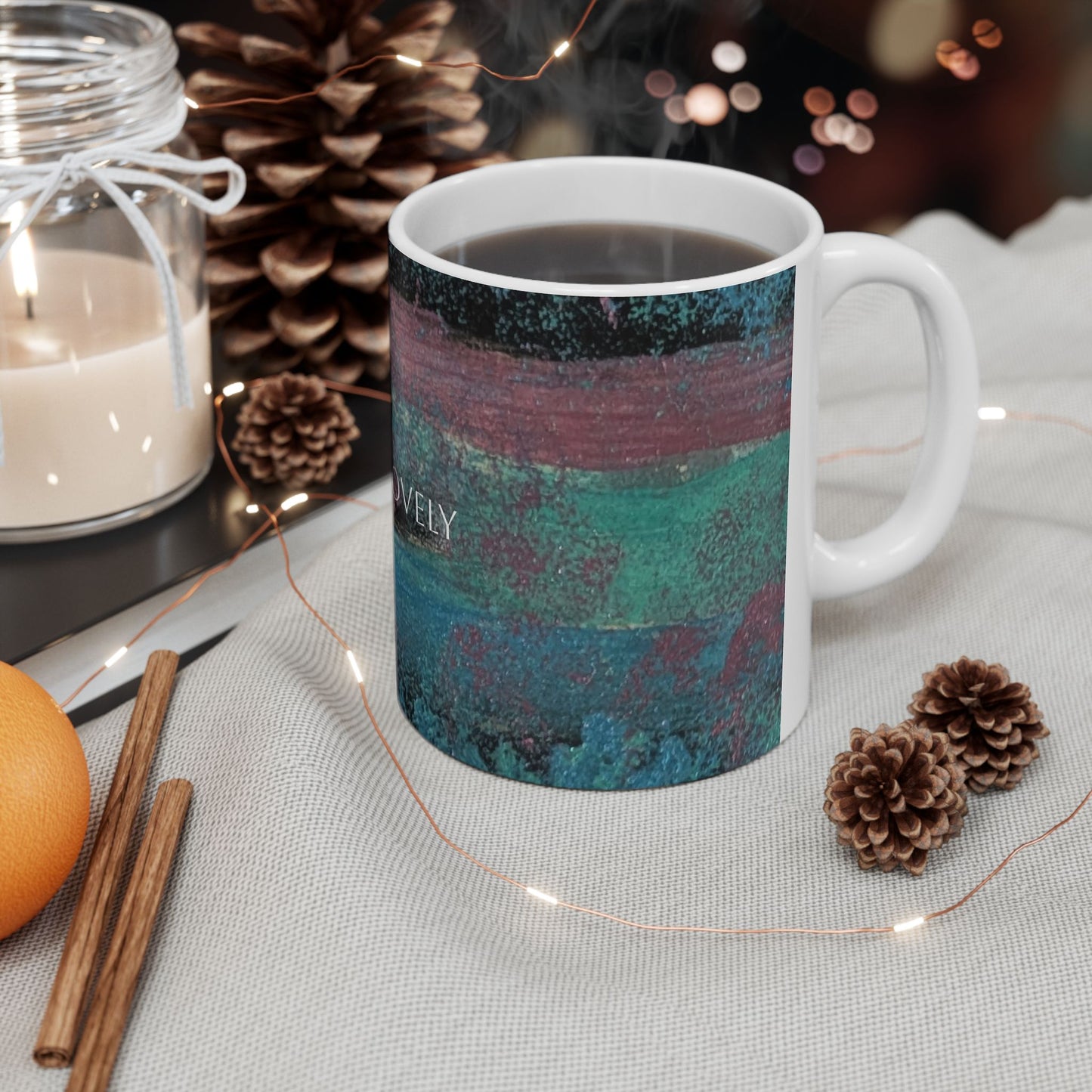 Ceramic Mug - Isn't It Lovely Printed Cup Design by Its A Art Vibe (BLUE)
