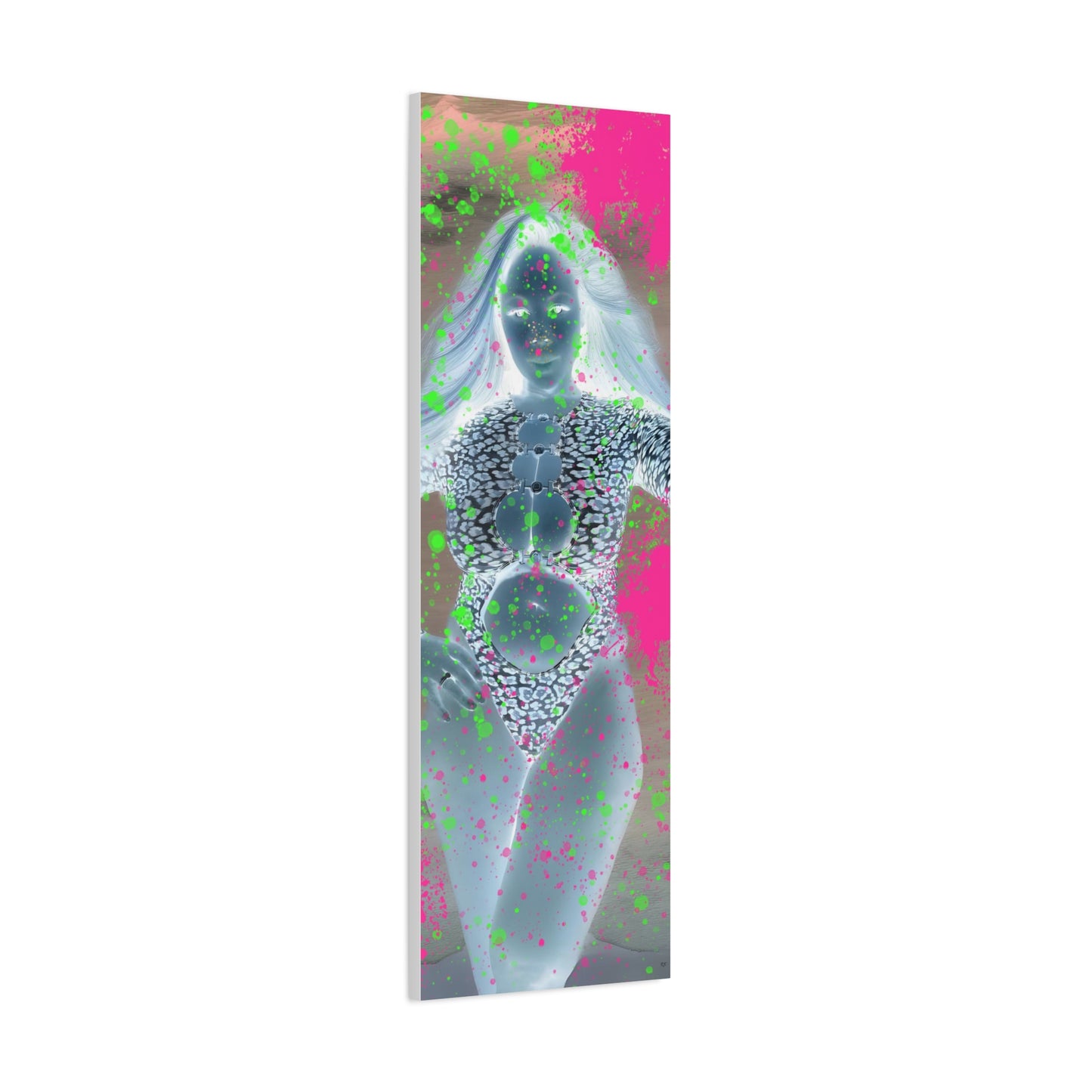 Canvas Print - Glowing Sensually Splashed Full Body Portrait