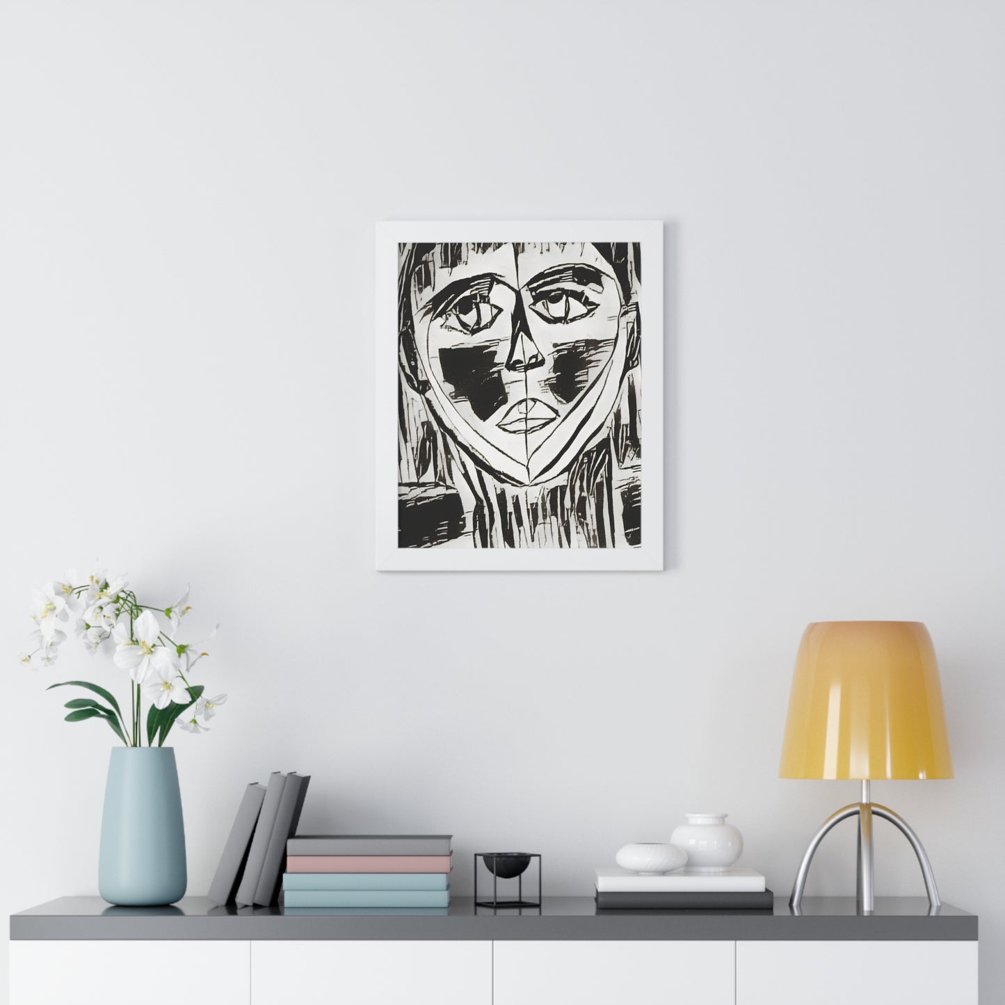 Framed Vertical Poster Sketched Portrait by It's A Art Vibe