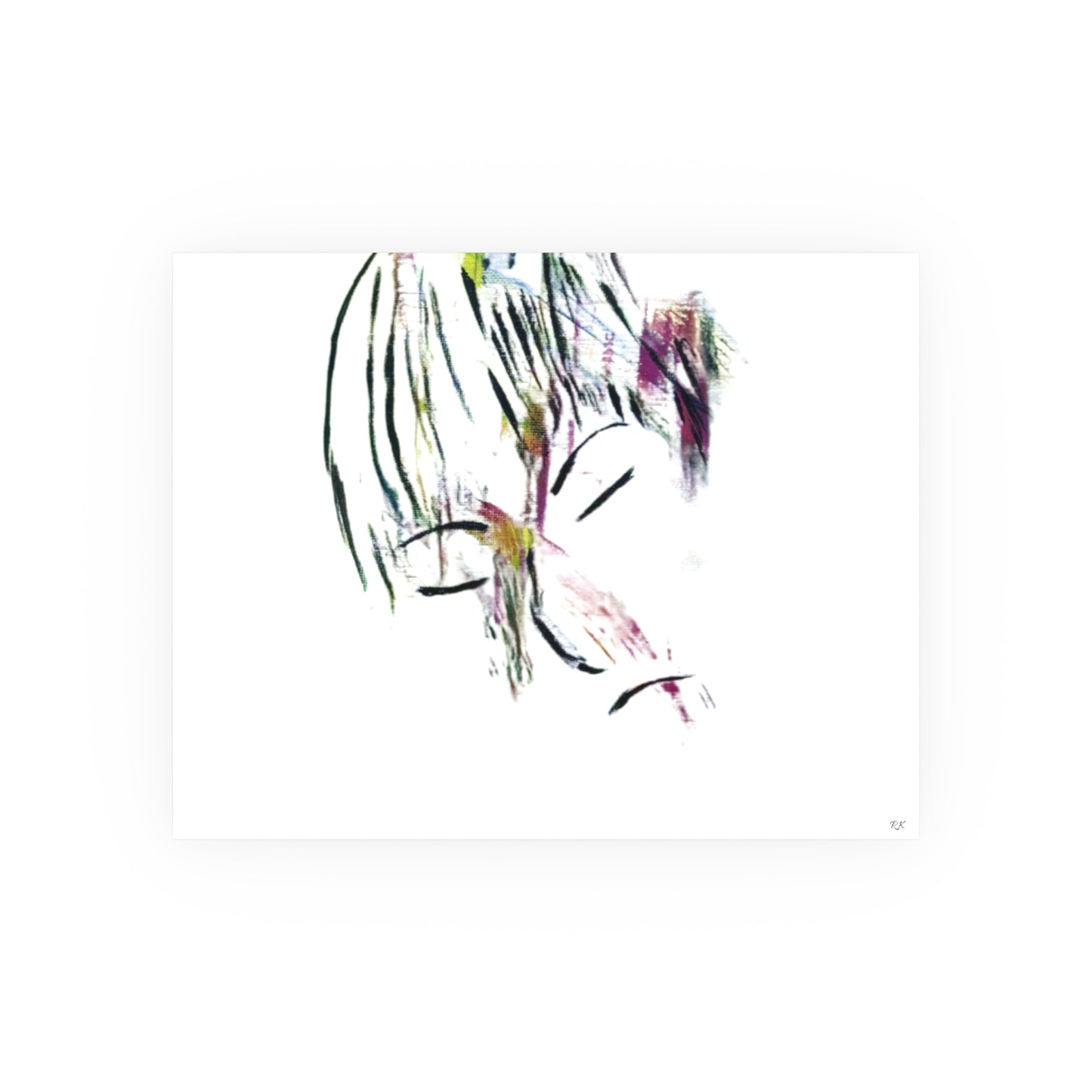 Framed Vertical Poster by Its A Art Vibe Abstract Sketched Face