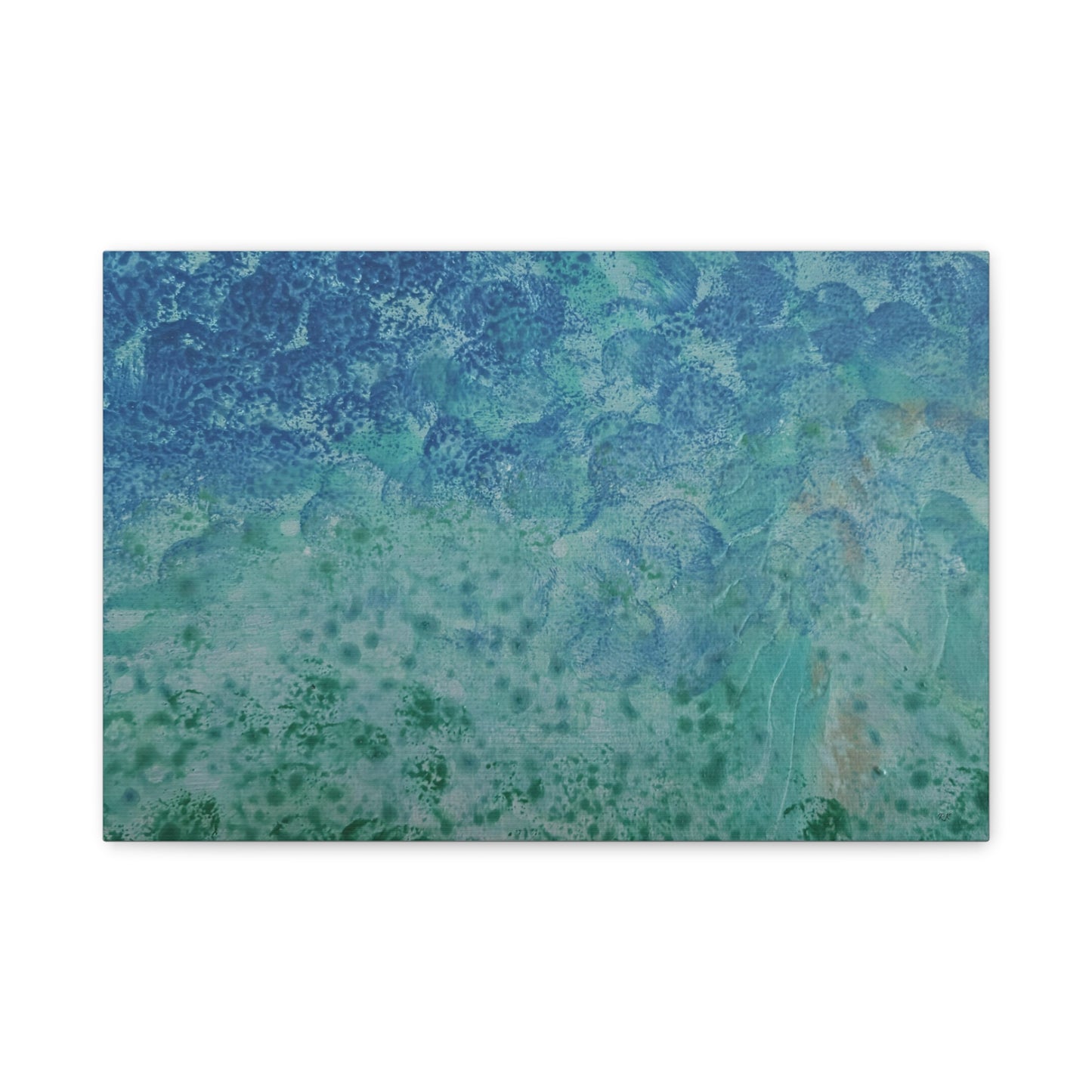 Canvas Gallery Wraps Wall Art To Blue Ocean Floor Is Green by Its A Art Vibe