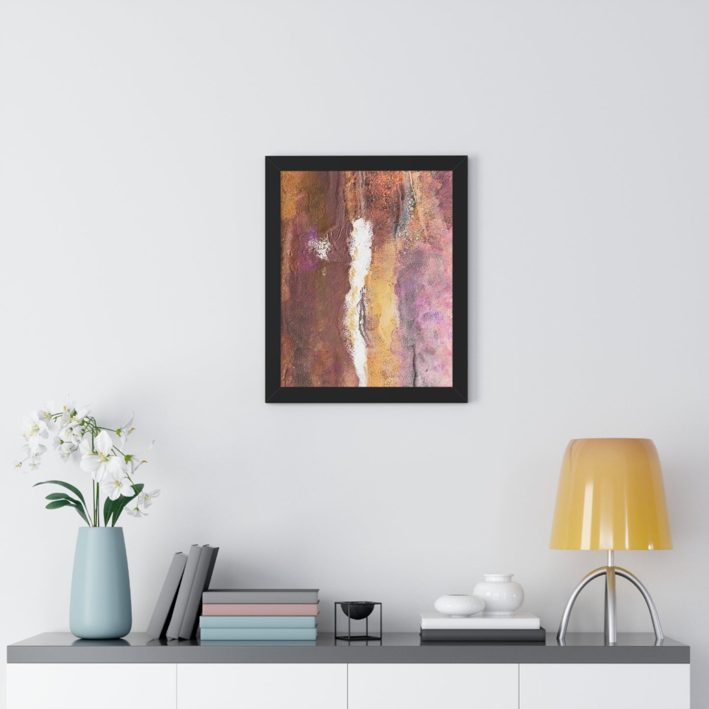 Framed Vertical Poster Rustic Fire by Its A Art Vibe