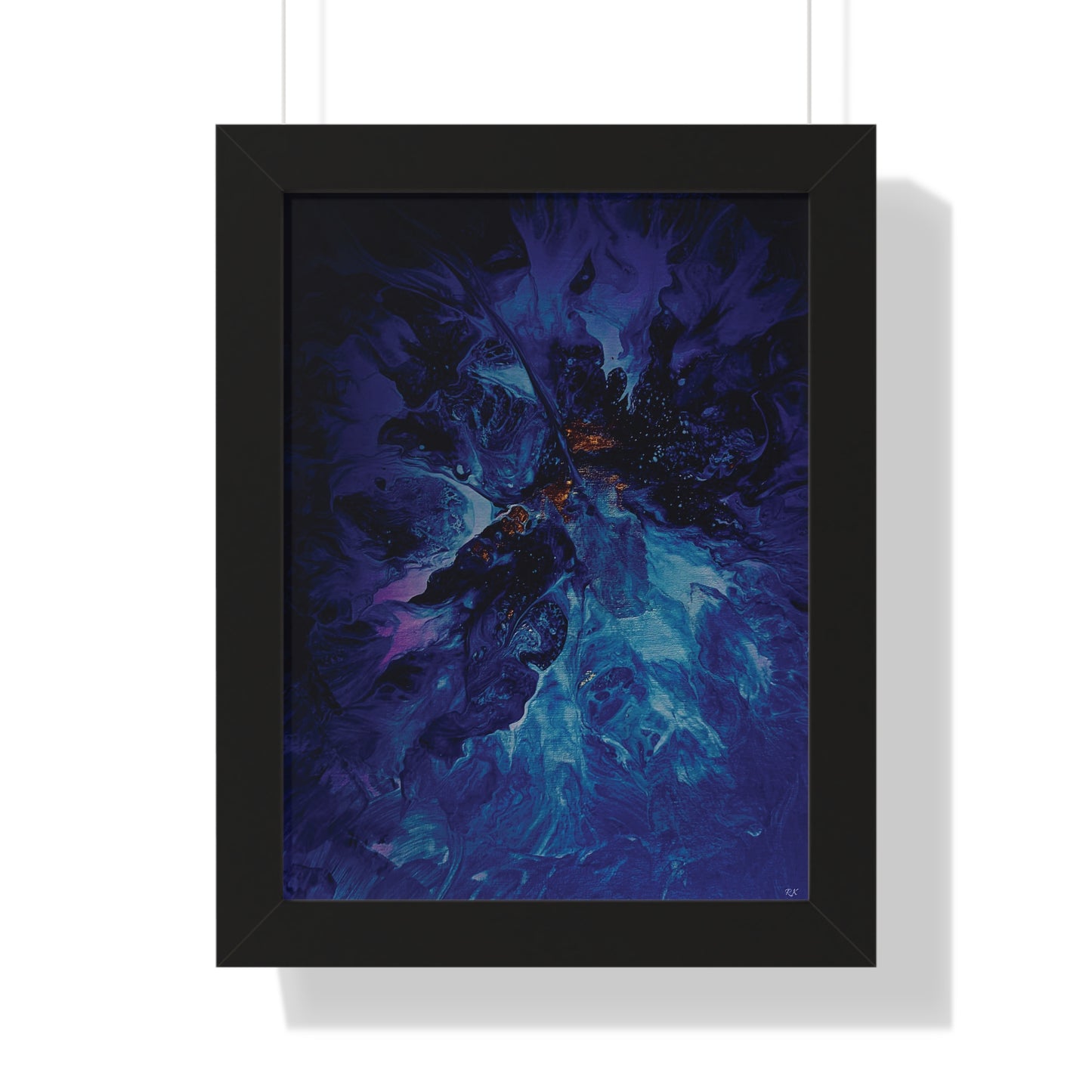 Framed Vertical Poster by Its A Art Vibe Blue Ice