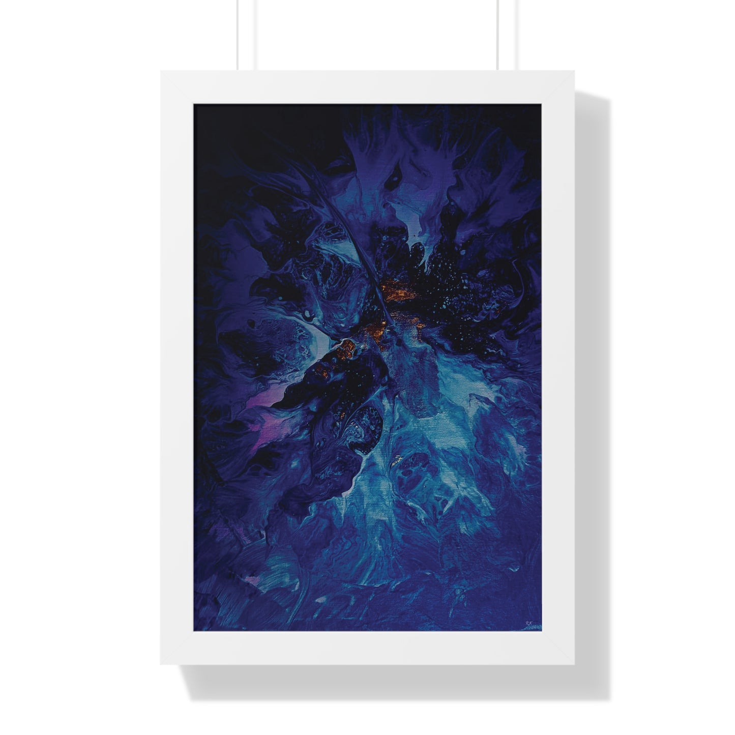 Framed Vertical Poster by Its A Art Vibe Blue Ice