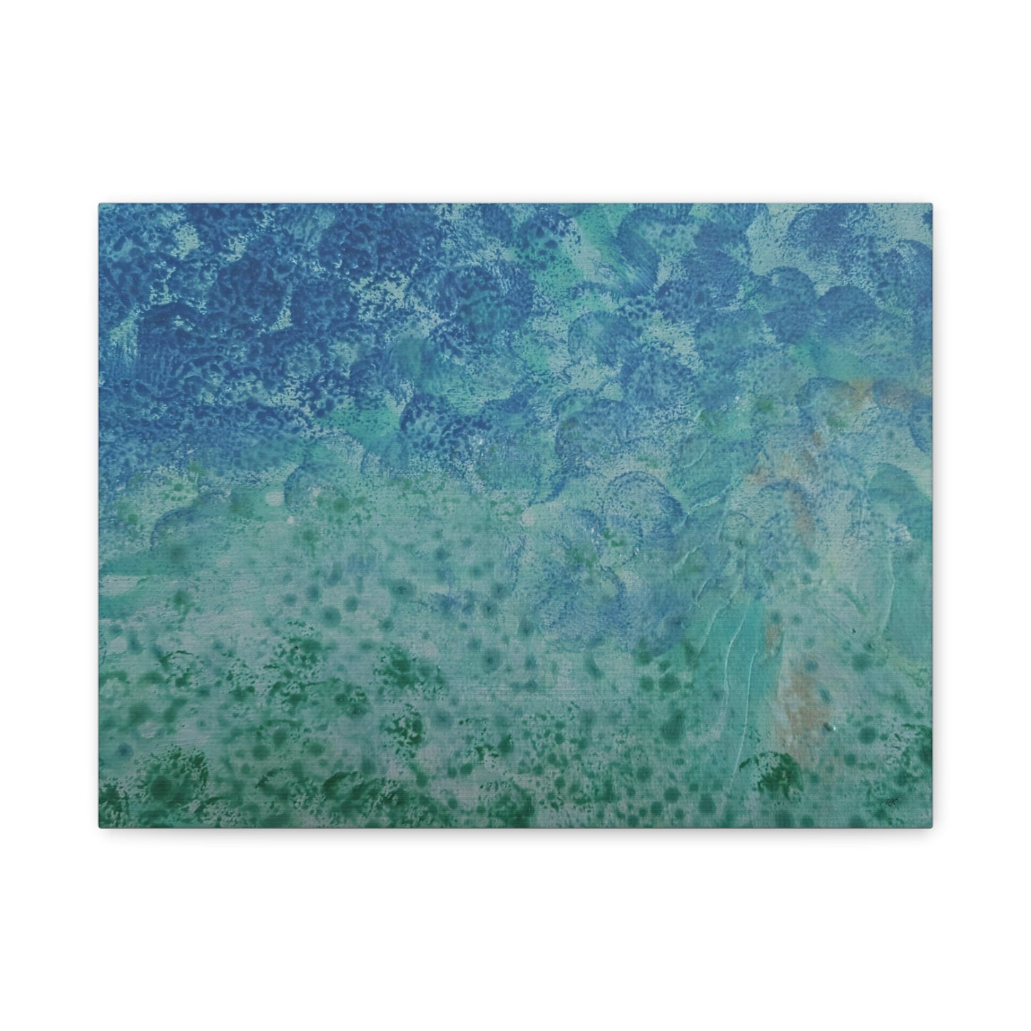 Canvas Gallery Wraps Wall Art To Blue Ocean Floor Is Green by Its A Art Vibe