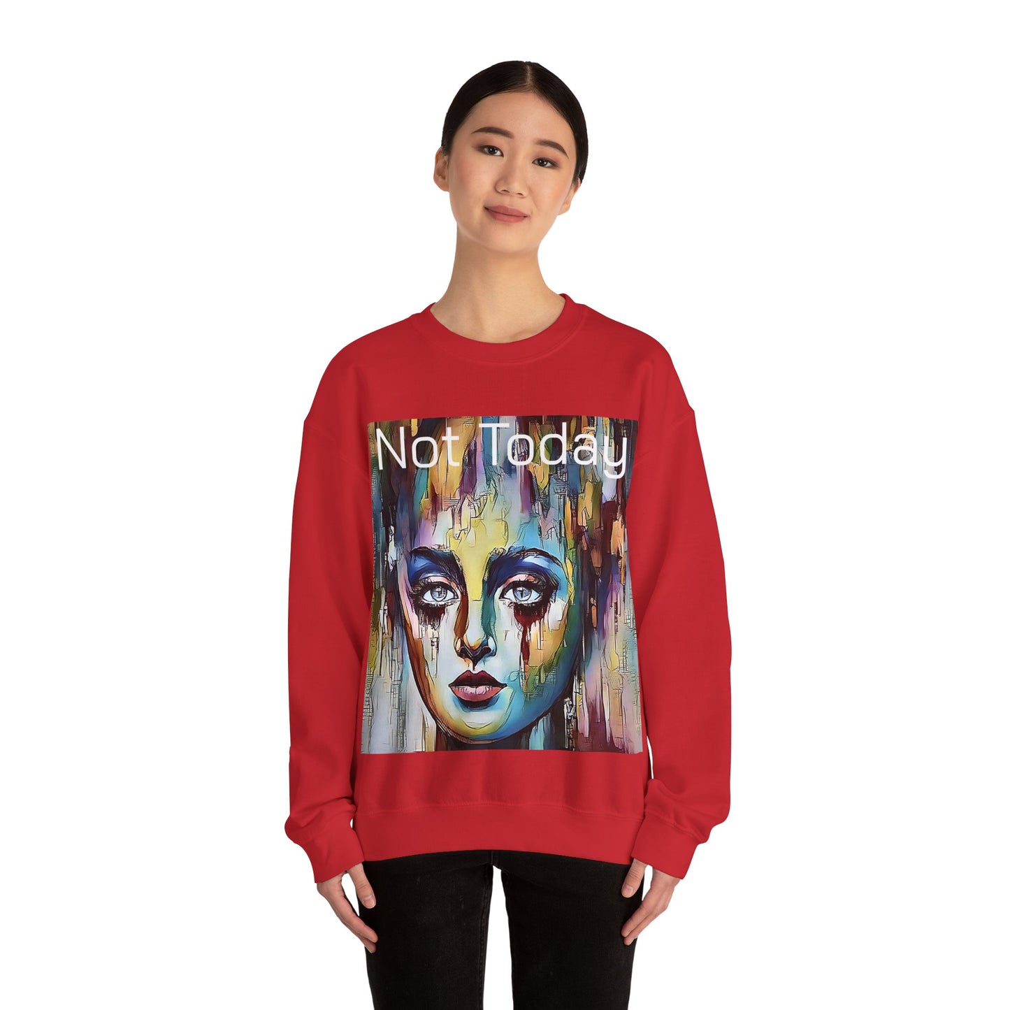 Not Today Unisex Heavy Blend™ Crewneck Sweatshirt by Its A Art Vibe