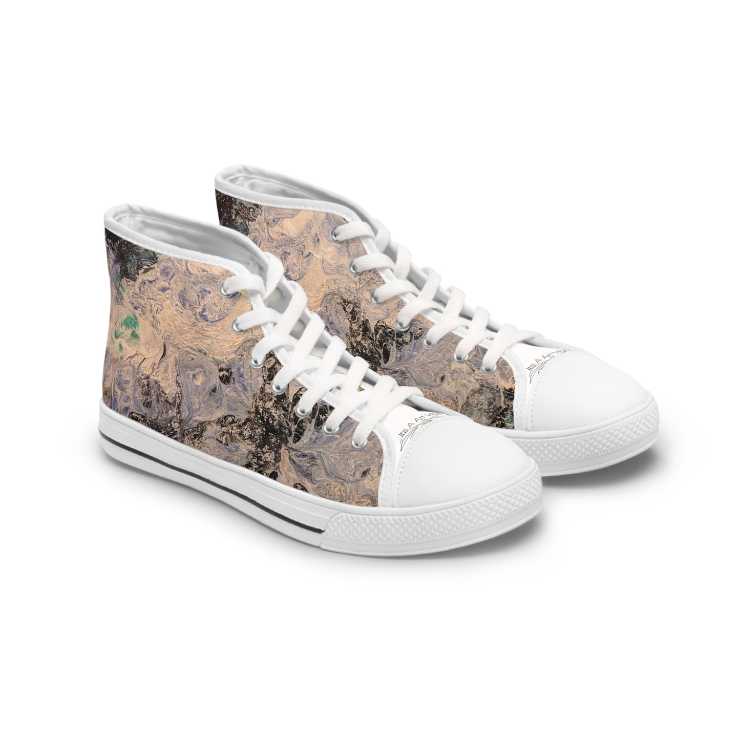 Women's High-Top Sneakers Bae Bae Blues by Its A Art Vibe