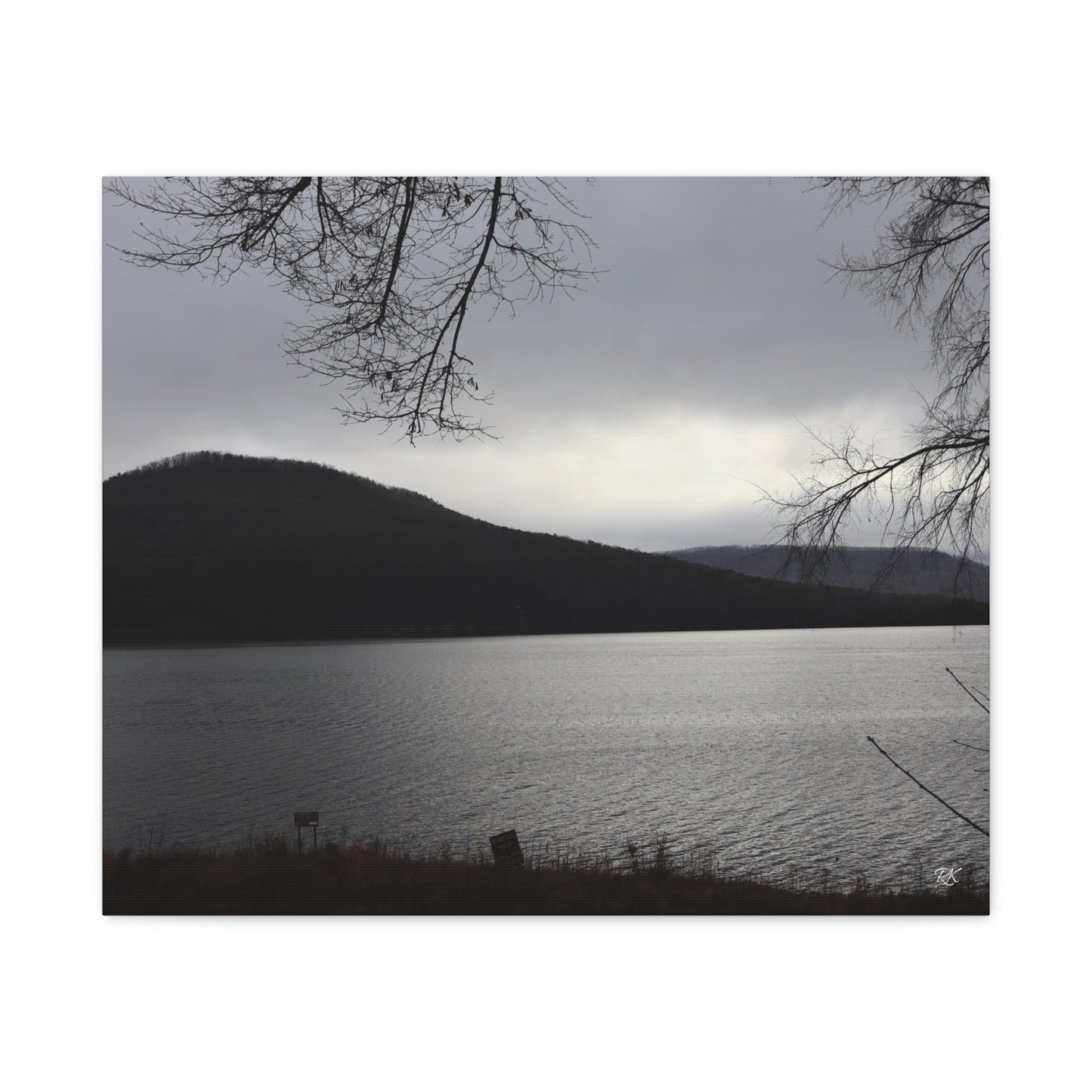 Serene Landscape Canvas Wall Art - 1.25" Stretched Matte Print