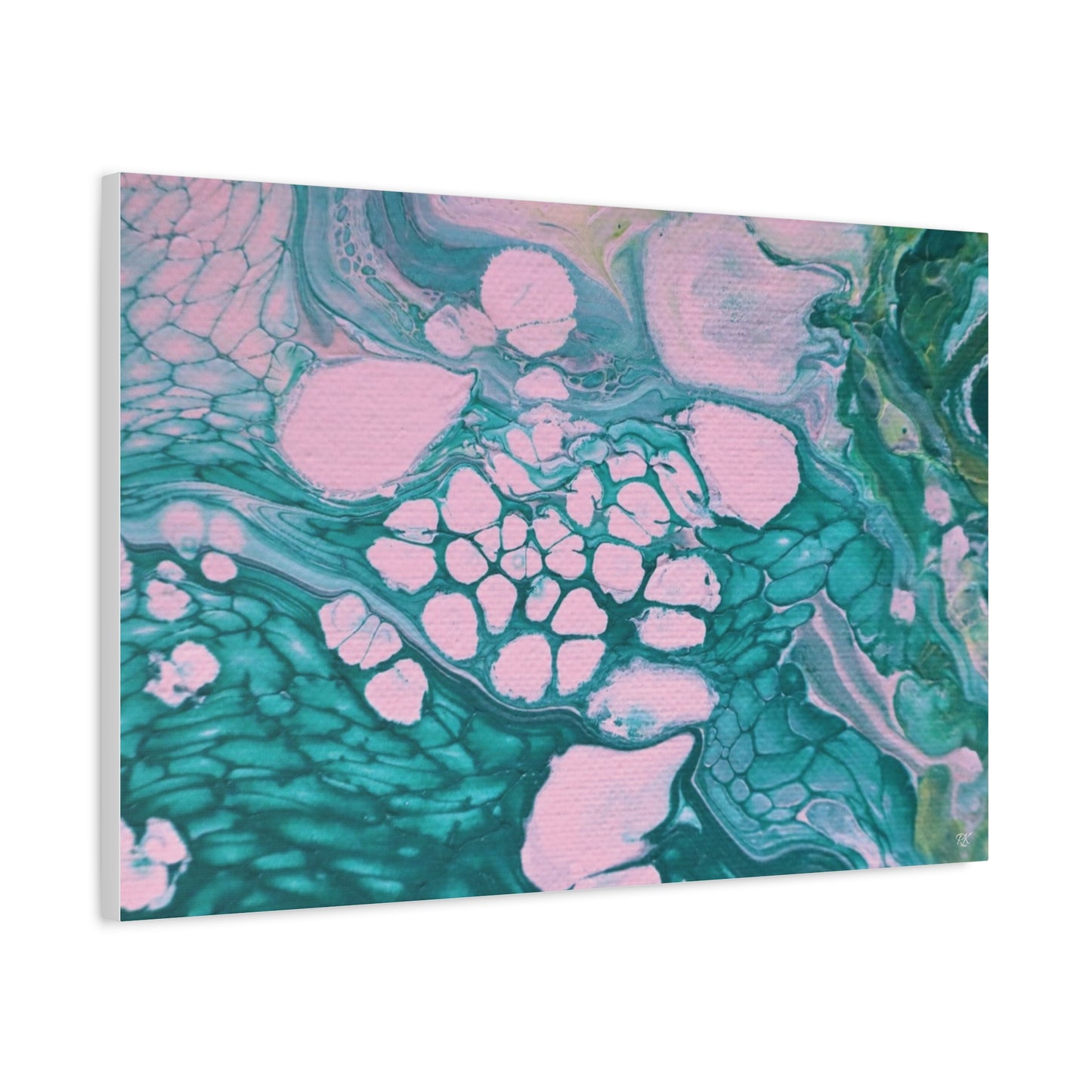 Abstract Art Matte Canvas Print - Colorful Ocean-Inspired Decor