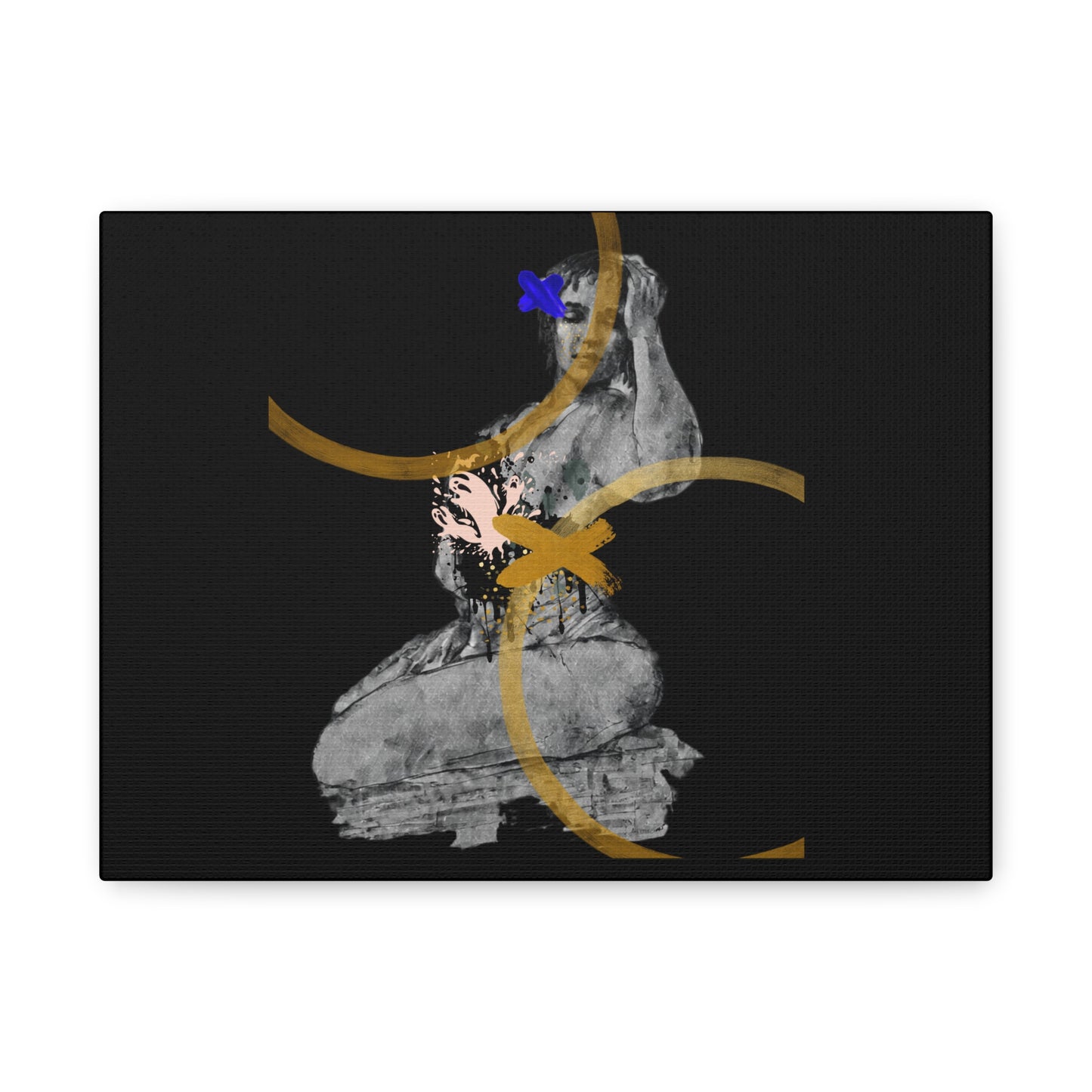 Canvas Wall Art, Sensual Woman Print Matte Stretched Canvas 1 25" Feminine Boho Chic