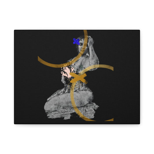 Canvas Wall Art, Sensual Woman Print Matte Stretched Canvas 1 25" Feminine Boho Chic