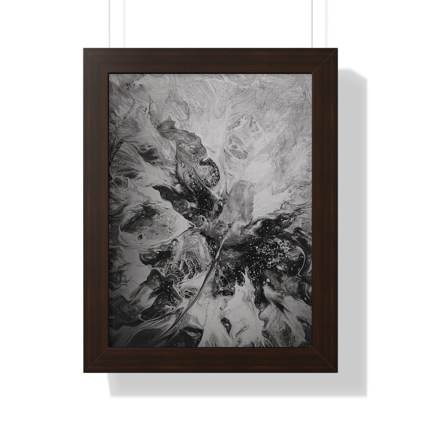 Framed Vertical Poster Black & White Gaze