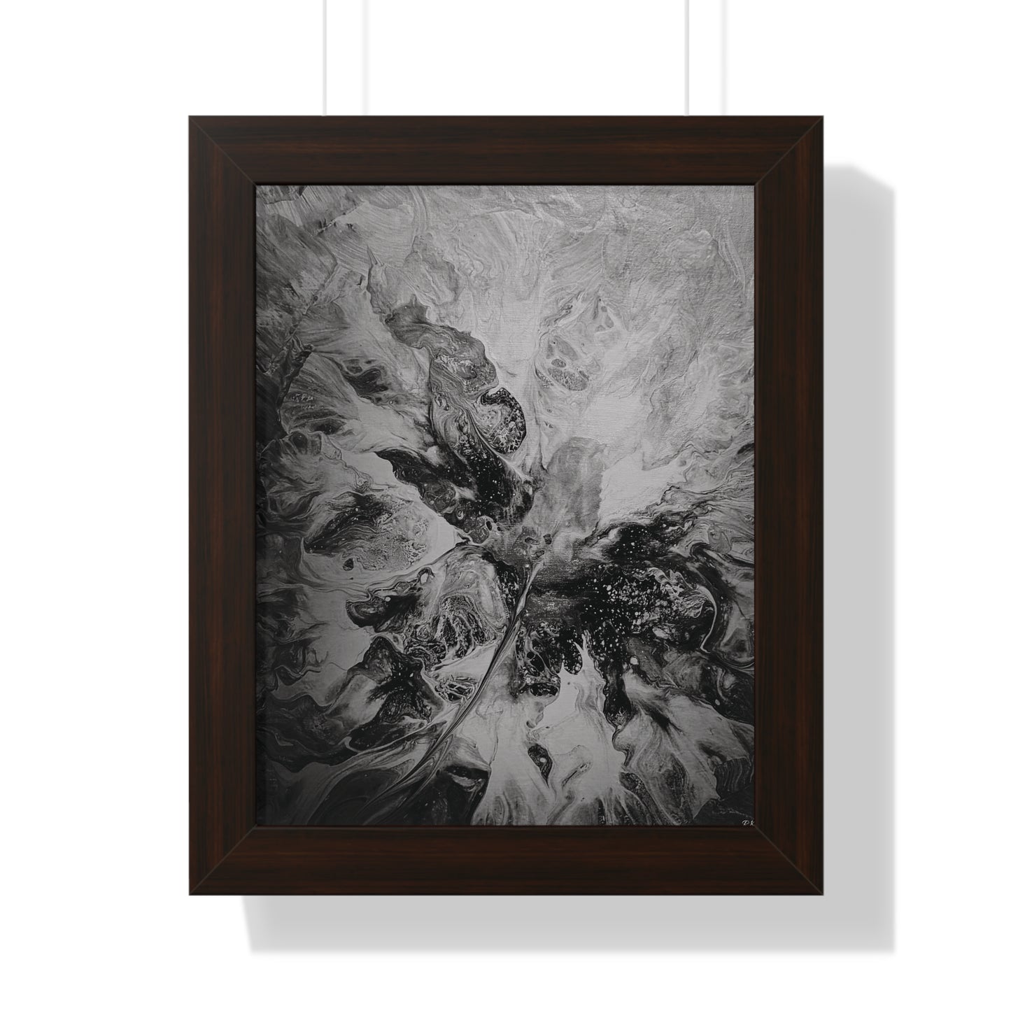 Framed Vertical Poster Black & White Gaze