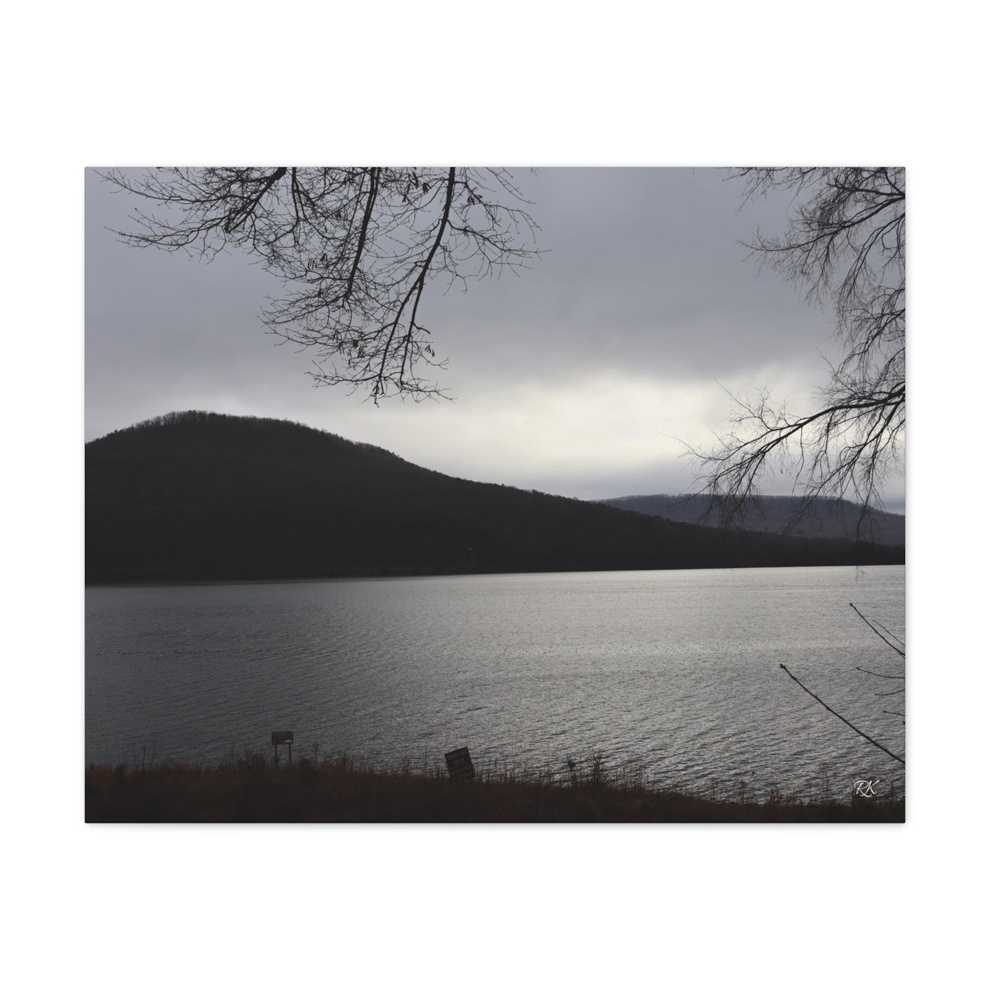 Serene Landscape Canvas Wall Art - 1.25" Stretched Matte Print