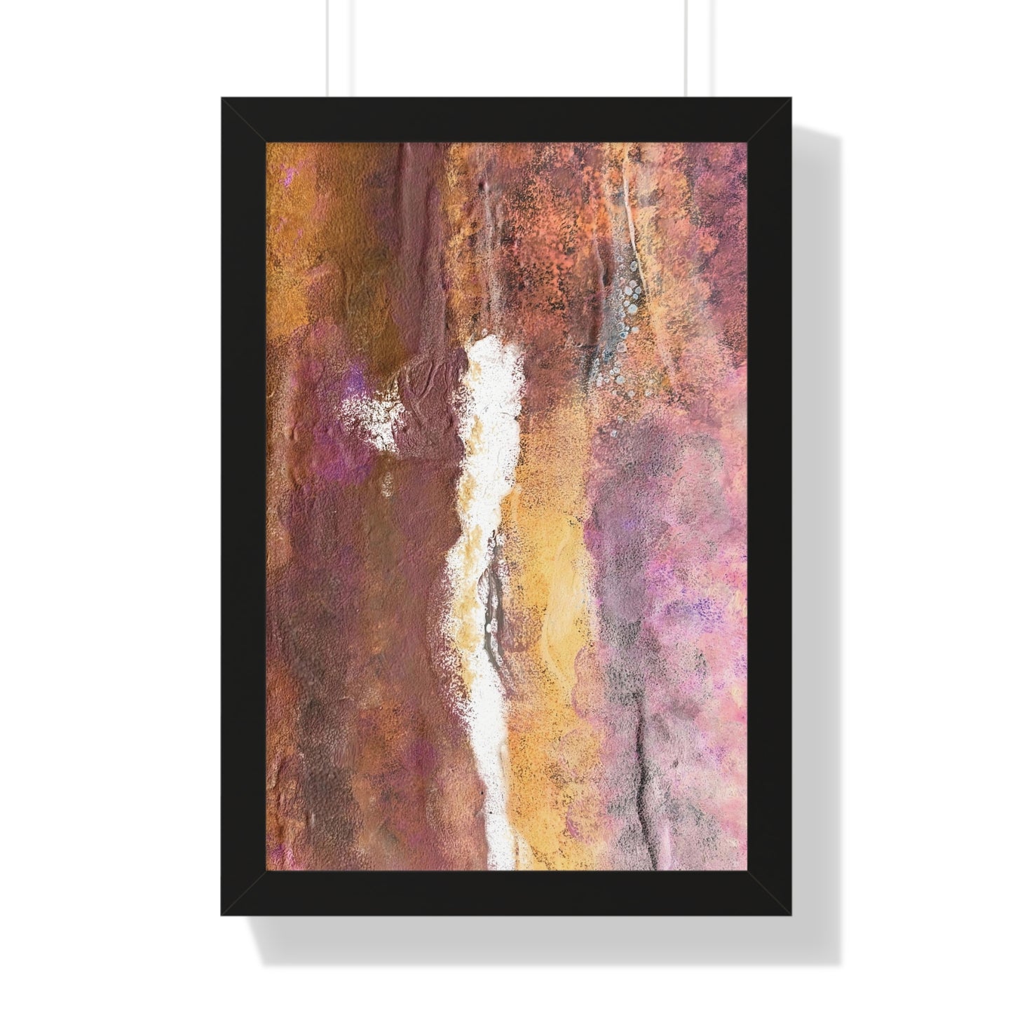 Framed Vertical Poster Rustic Fire by Its A Art Vibe