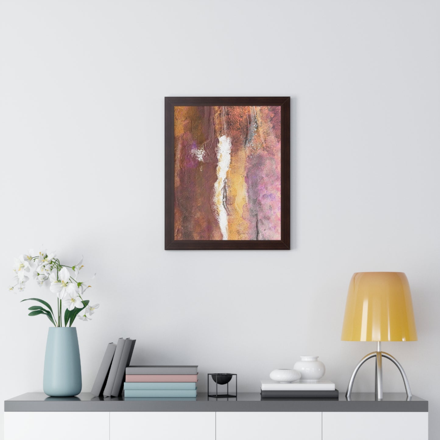 Framed Vertical Poster Rustic Fire by Its A Art Vibe