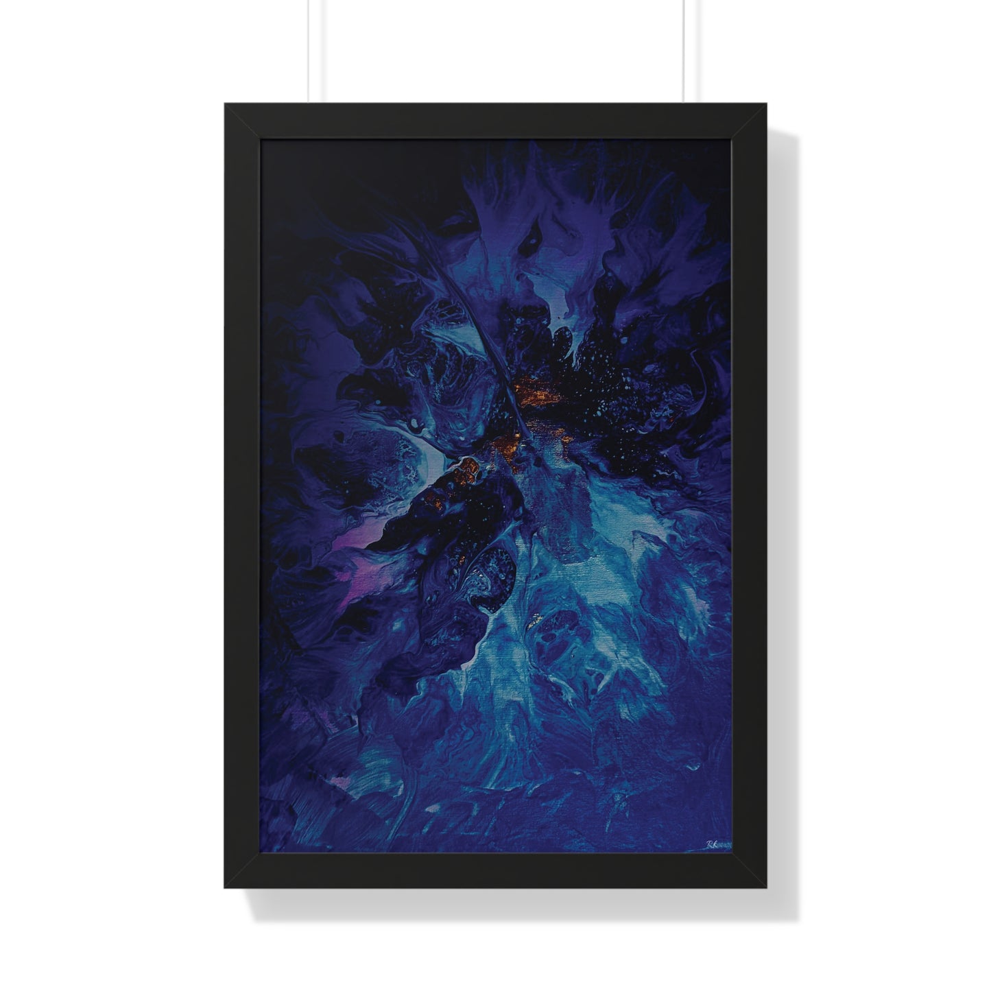 Framed Vertical Poster by Its A Art Vibe Blue Ice