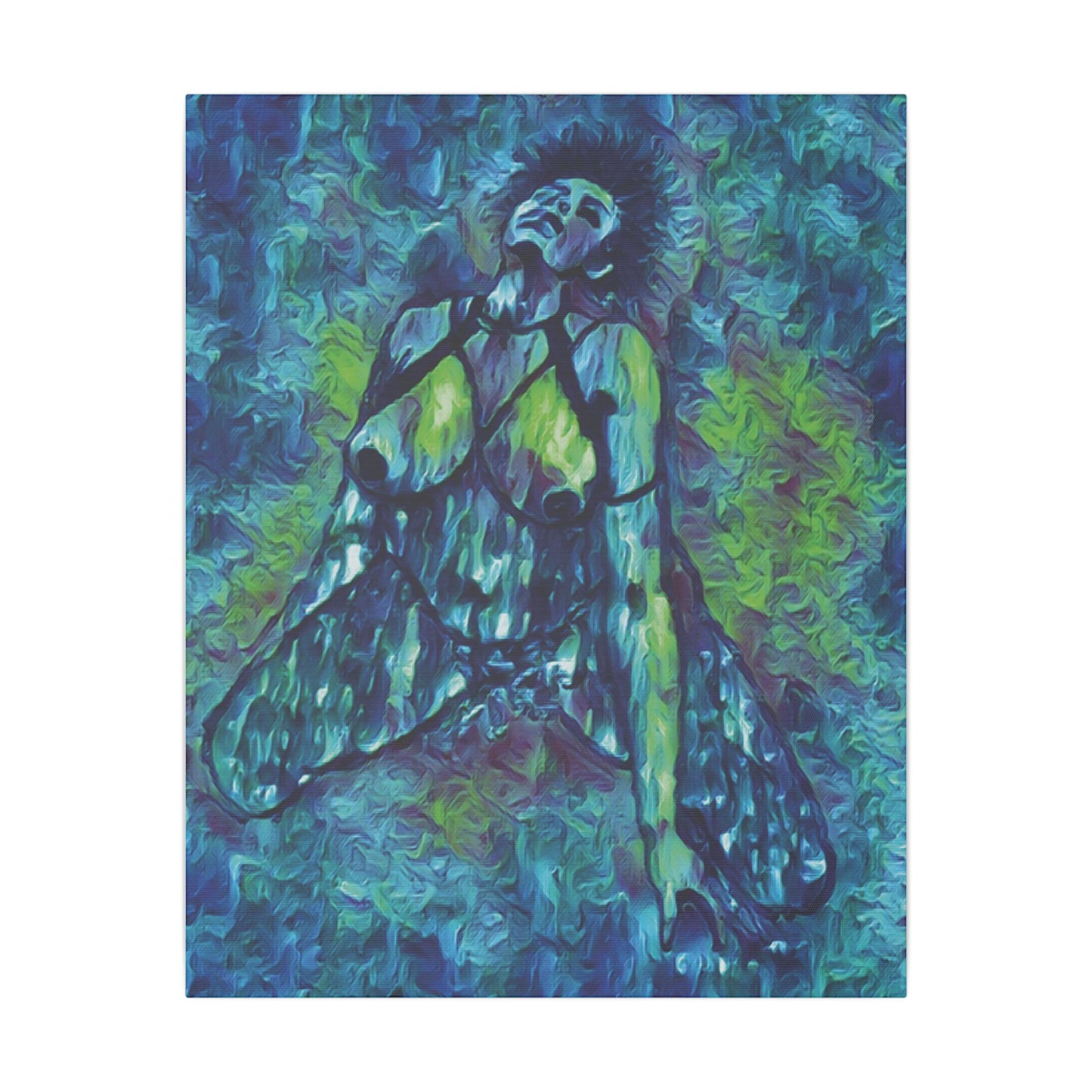 Matte Canvas, Stretched, 0.75" (Multi-Size) Sensual Woman 001