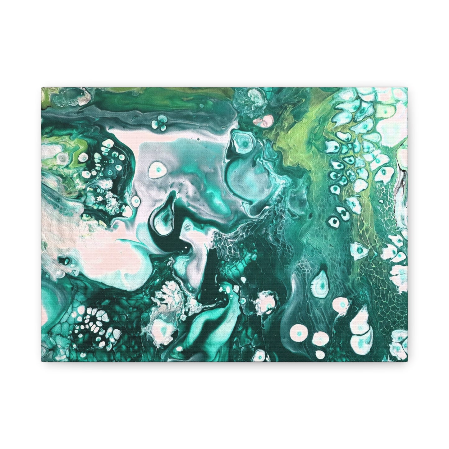 Canvas Gallery Wrap Print to Canvas- Rustic Green Space Painting by It's A Art Vibe