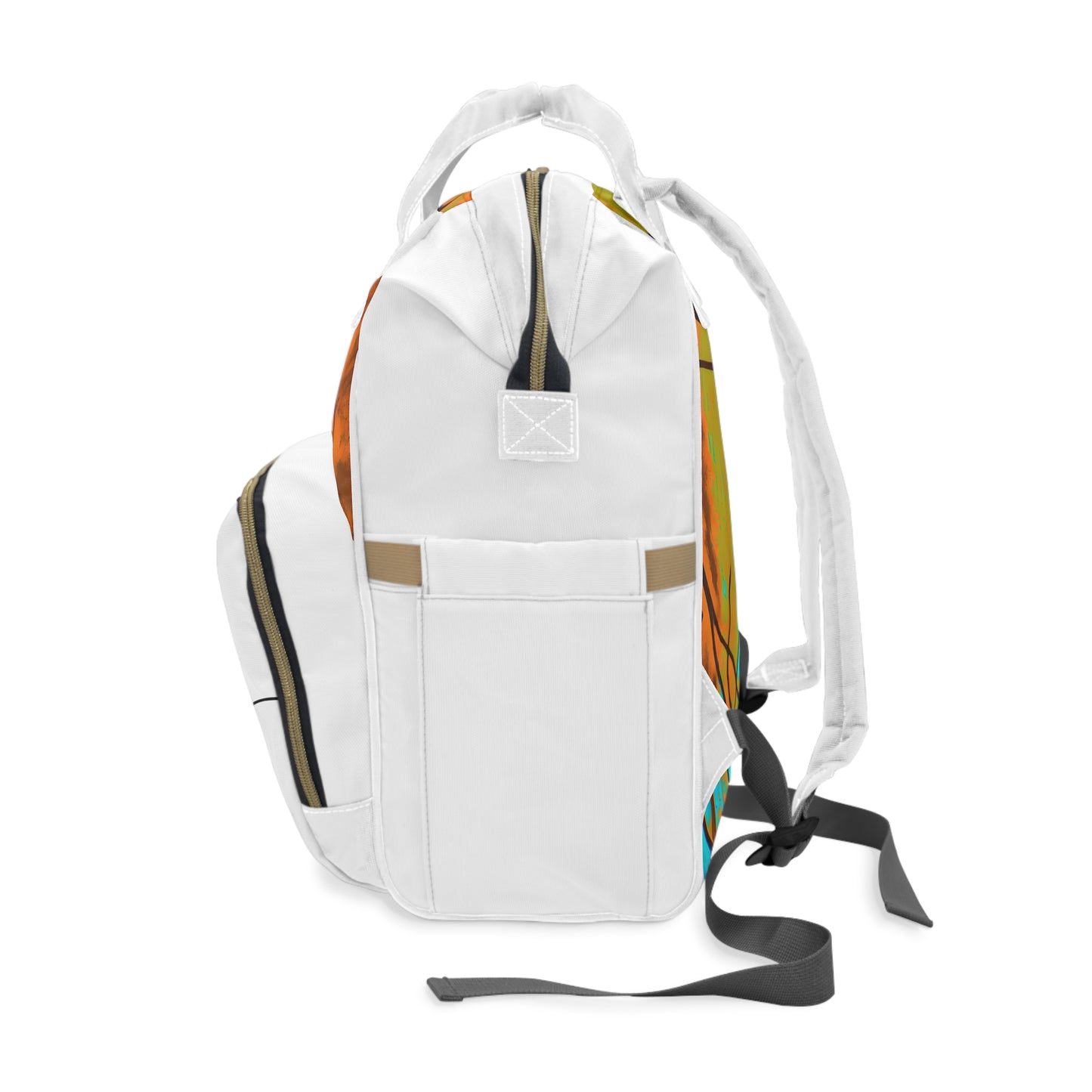 Multifunctional Diaper Backpack Yellow Blue By Its Art Vibe