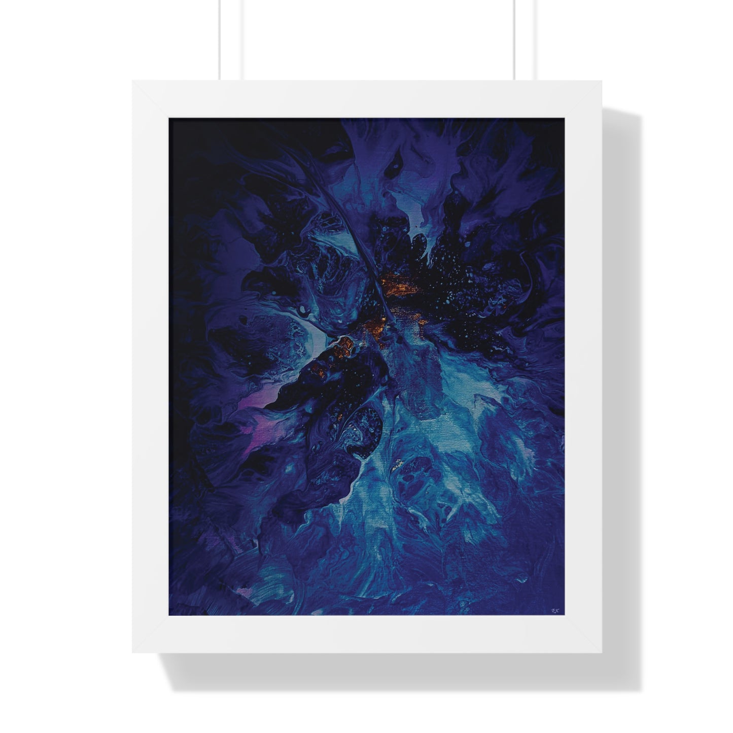 Framed Vertical Poster by Its A Art Vibe Blue Ice