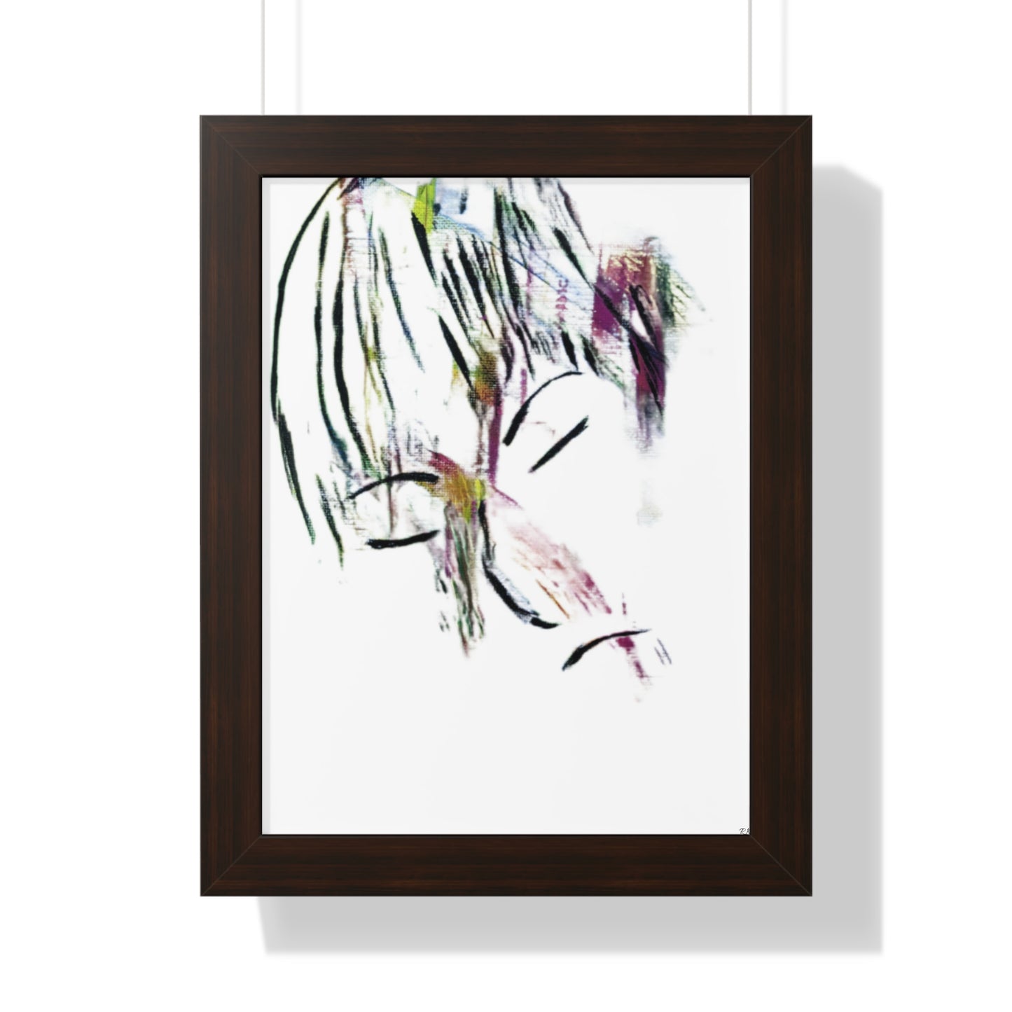 Framed Vertical Poster by Its A Art Vibe Abstract Sketched Face