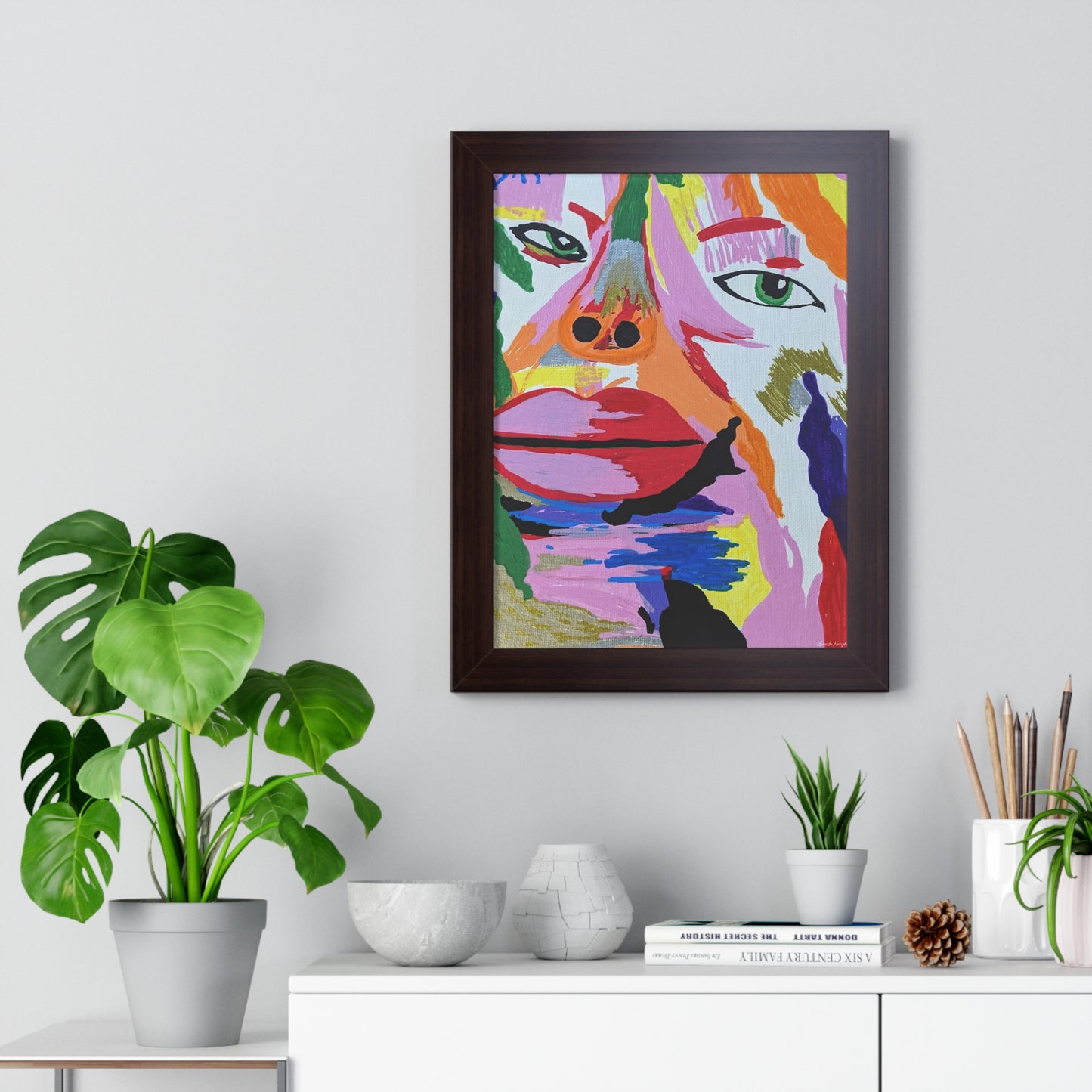 Framed Vertical Poster by Its A Art Vibe Facing Life Portrait