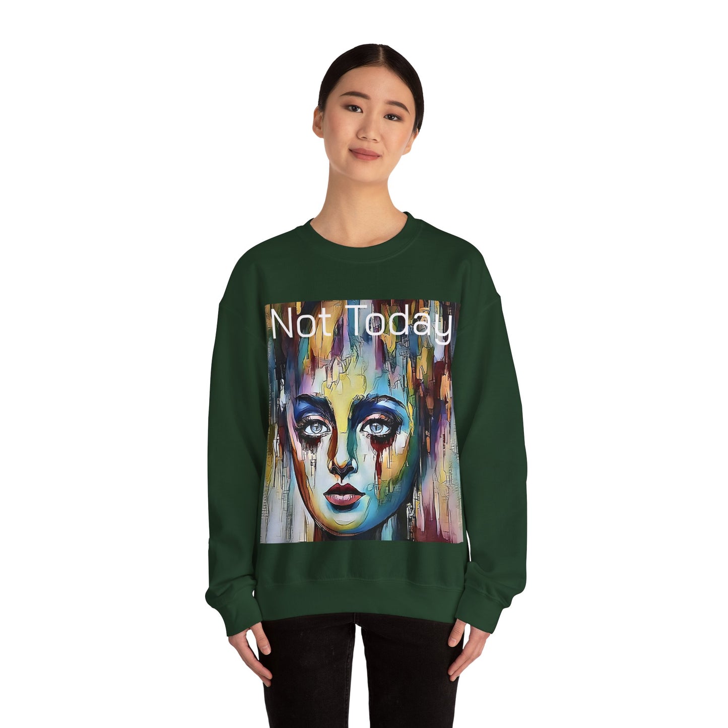 Not Today Unisex Heavy Blend™ Crewneck Sweatshirt by Its A Art Vibe