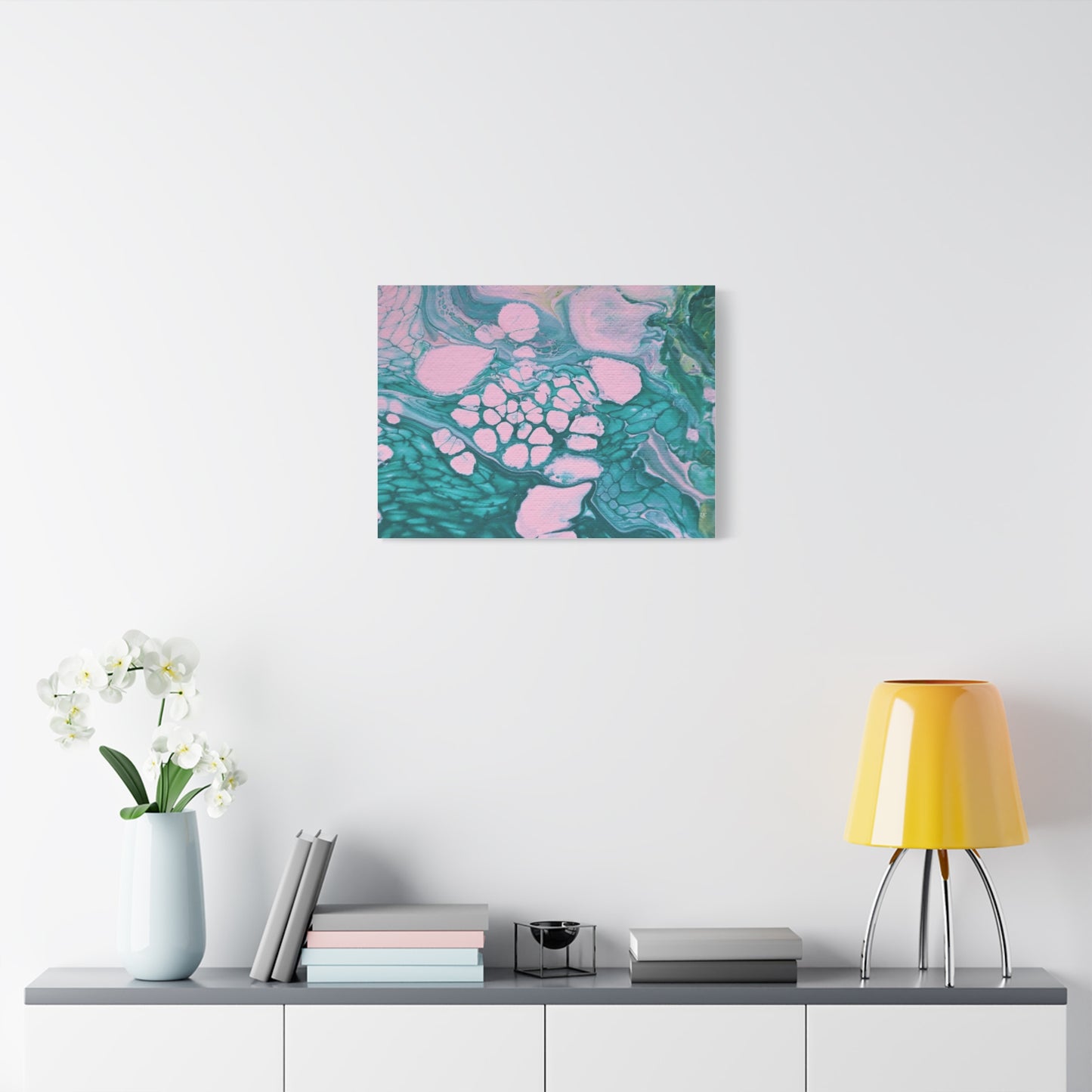 Abstract Art Matte Canvas Print - Colorful Ocean-Inspired Decor