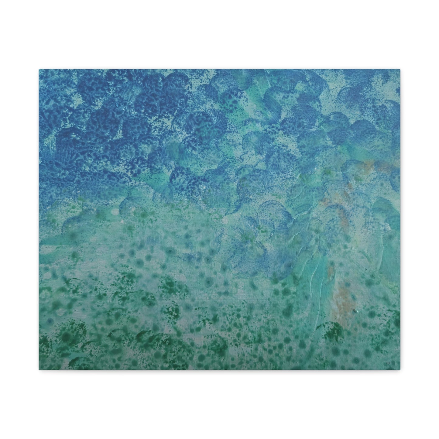 Canvas Gallery Wraps Wall Art To Blue Ocean Floor Is Green by Its A Art Vibe