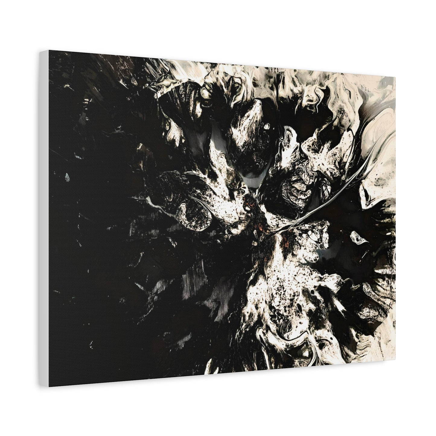 Abstract Black & White Canvas Art - Modern Home Decor