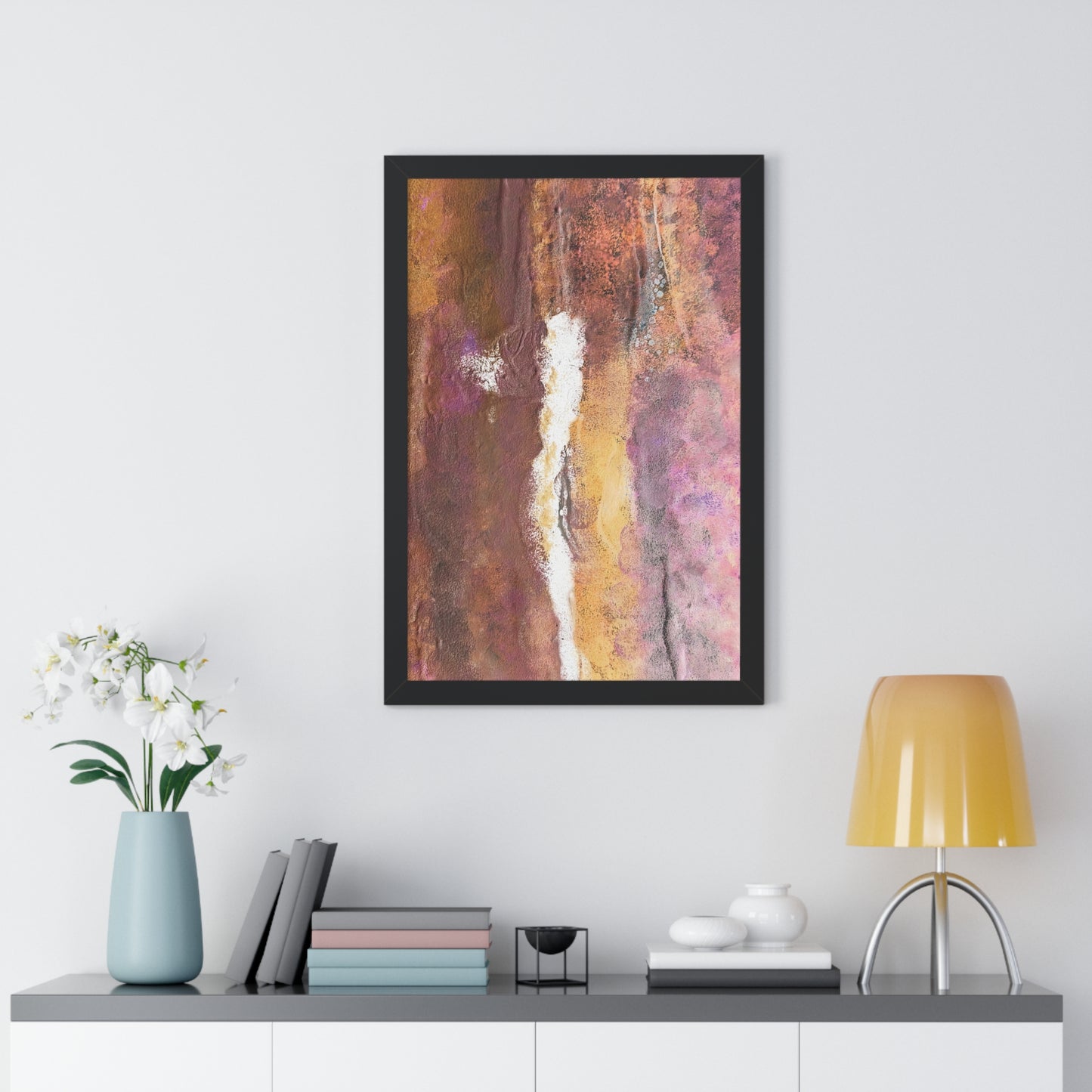 Framed Vertical Poster Rustic Fire by Its A Art Vibe