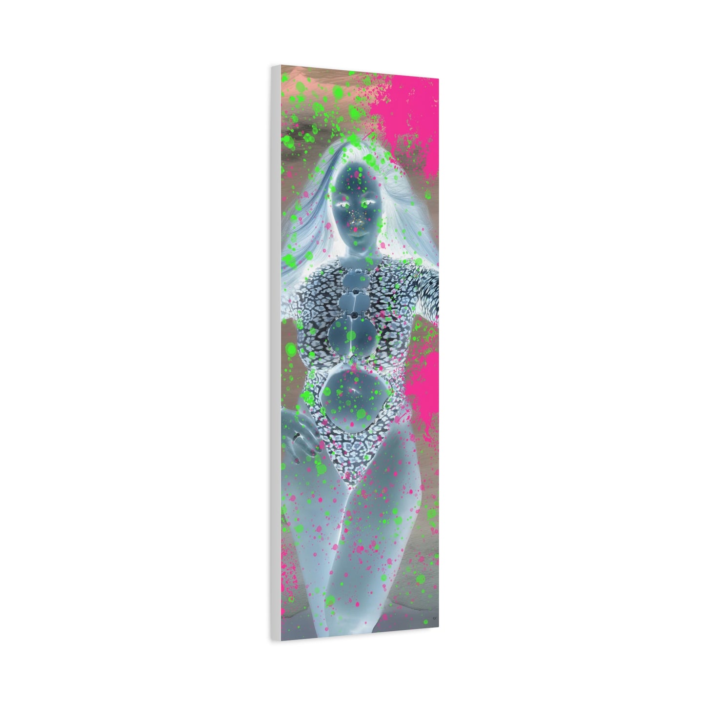 Canvas Print - Glowing Sensually Splashed Full Body Portrait