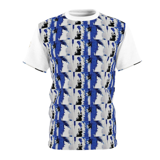 Unisex Crew Cut T-Shirt Abstract Blue Tip T-shirt by Its A Art Vibe